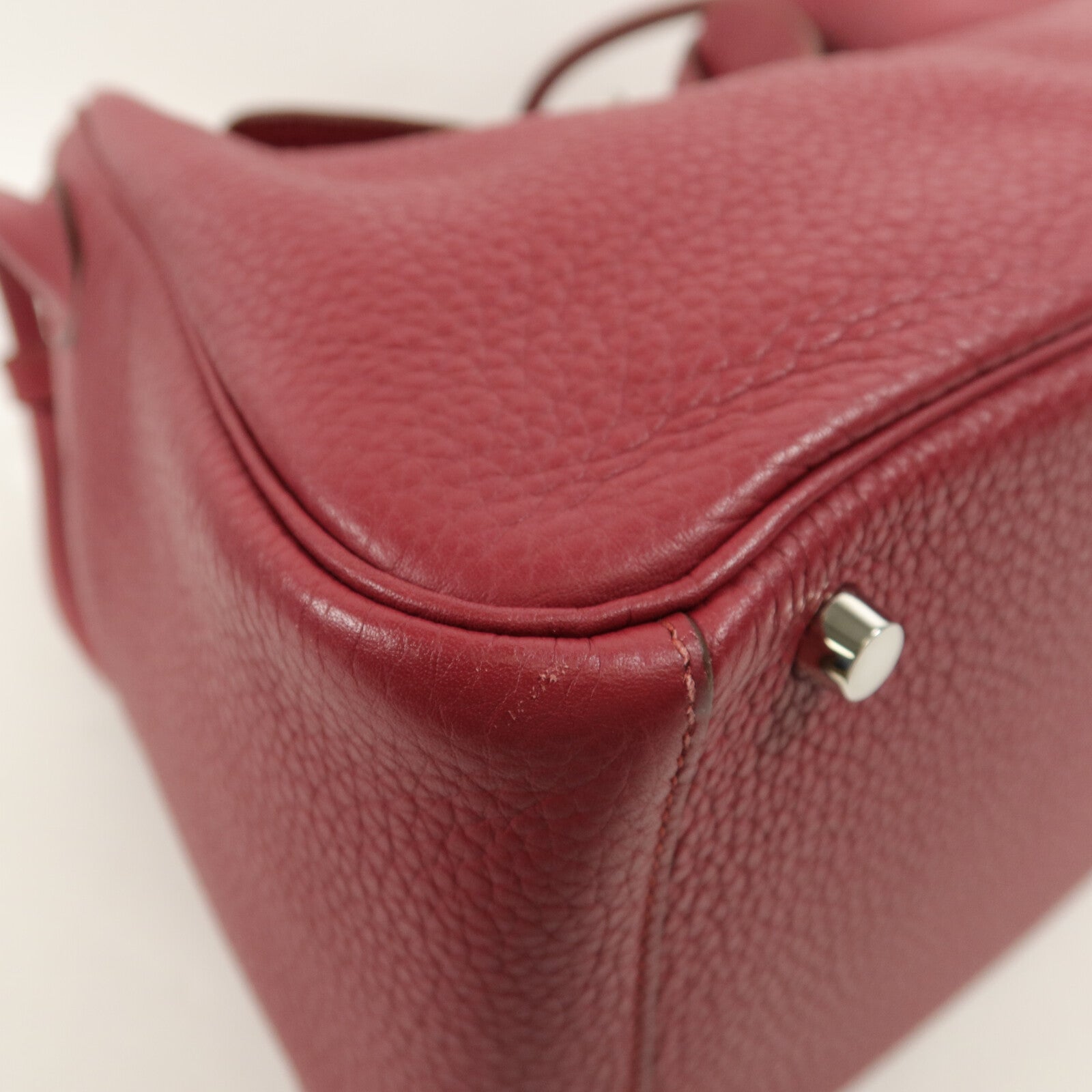 HERMES Clemence皮革Lindy 30肩背袋Ruby