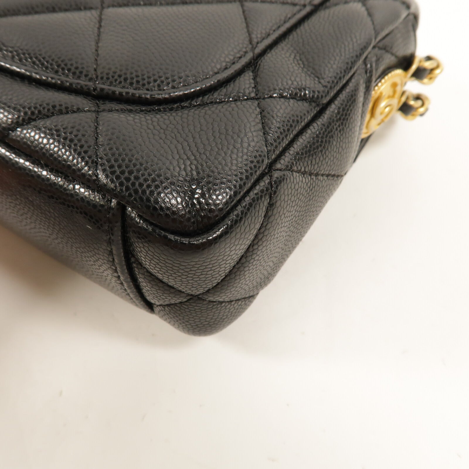 CHANEL 牛皮皮革Mini Flap Bag鏈帶肩背袋