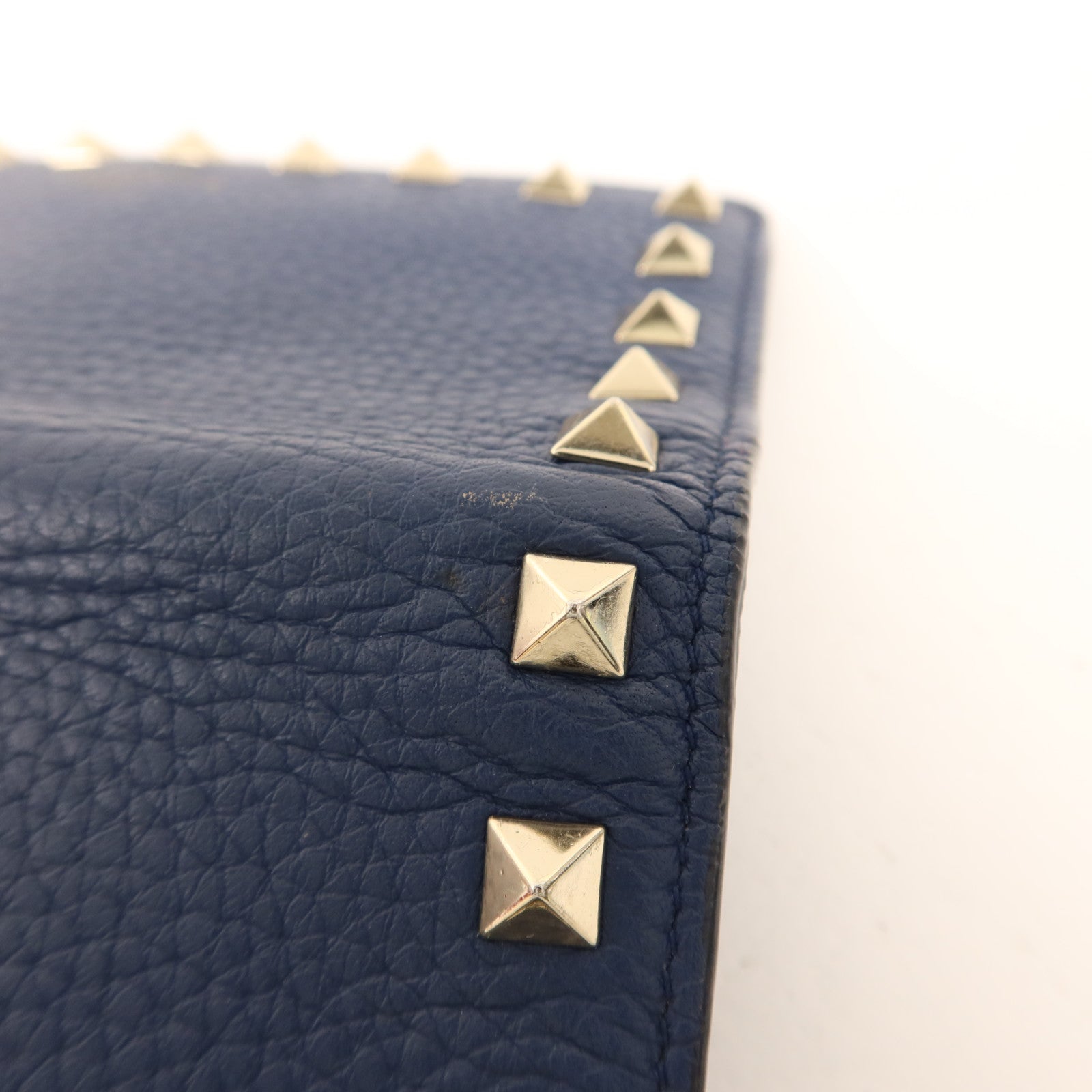Valentino 【激減優惠】牛皮皮革Rockstud Wallet銀扣長錢包