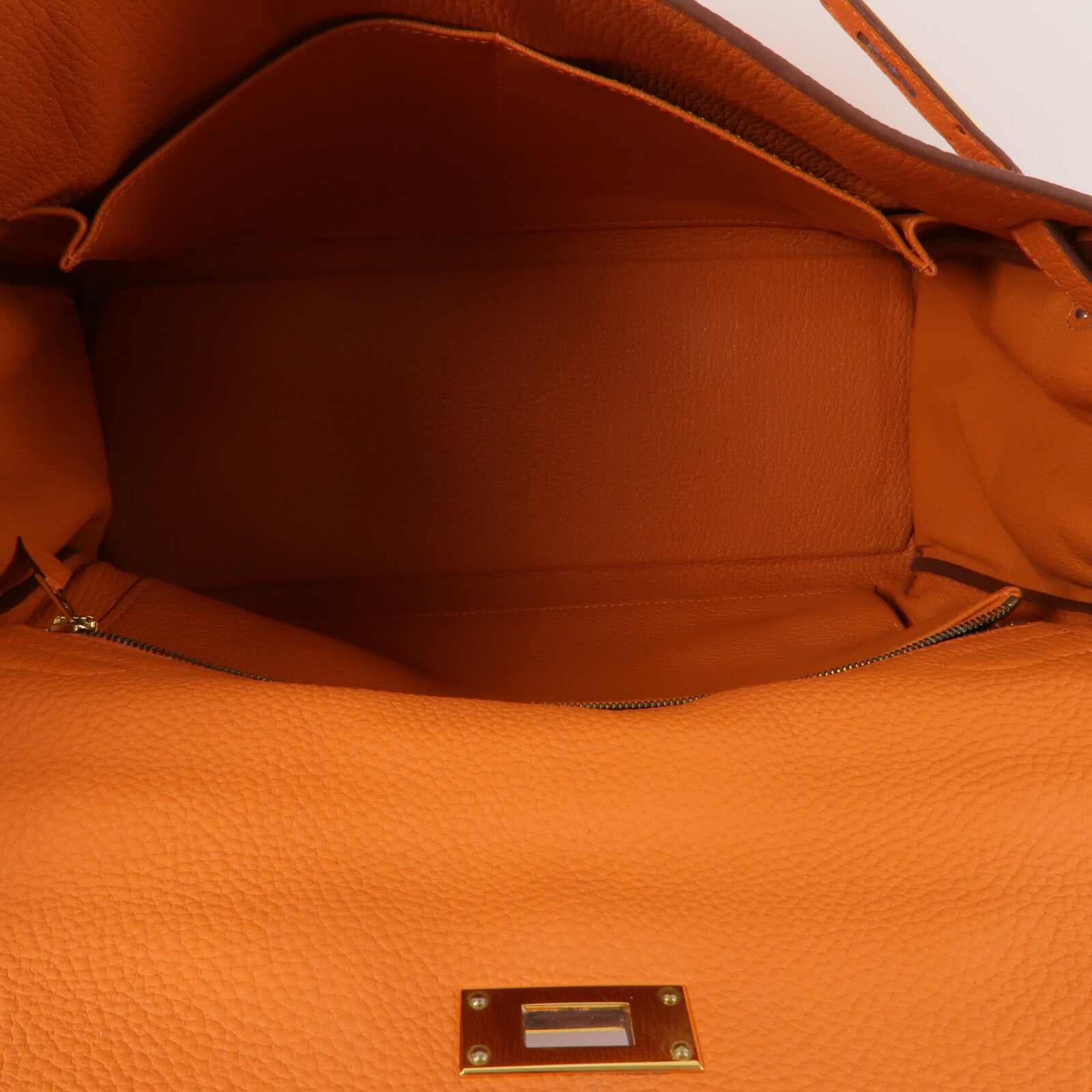 HERMES Togo皮革Kelly 28手挽肩背兩用袋Orange