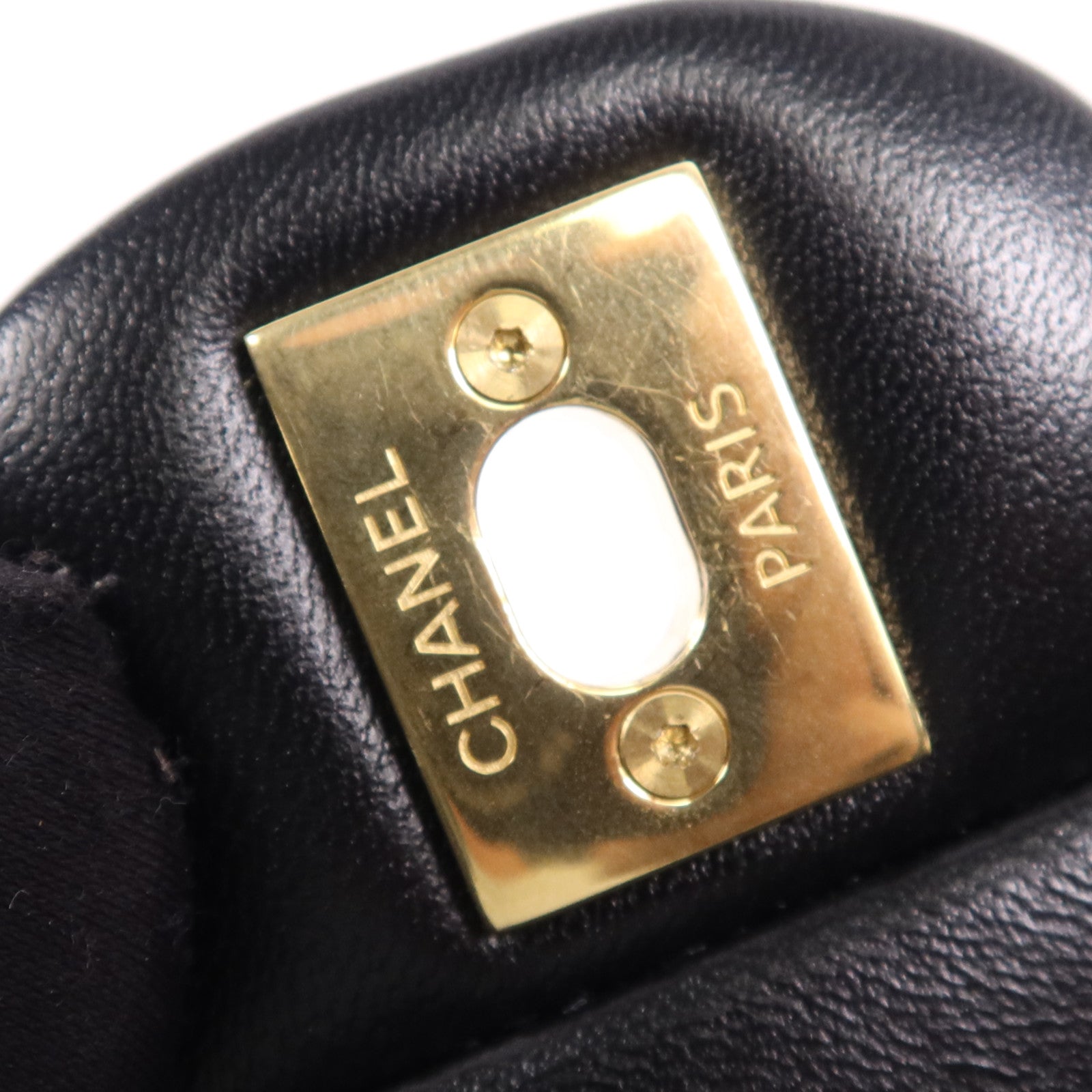 CHANEL 羊皮皮革Classic 25金扣鏈帶肩背袋