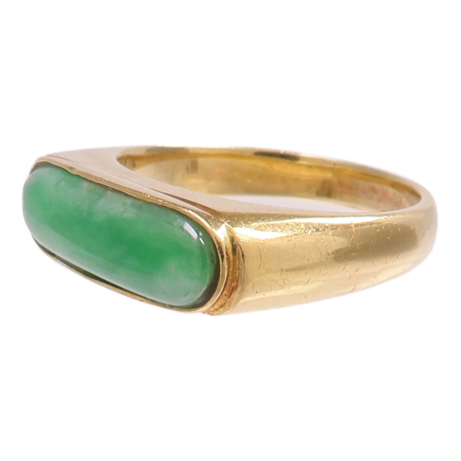 JEWELRY 18K黃金Jade Ring翡翠戒指US#3