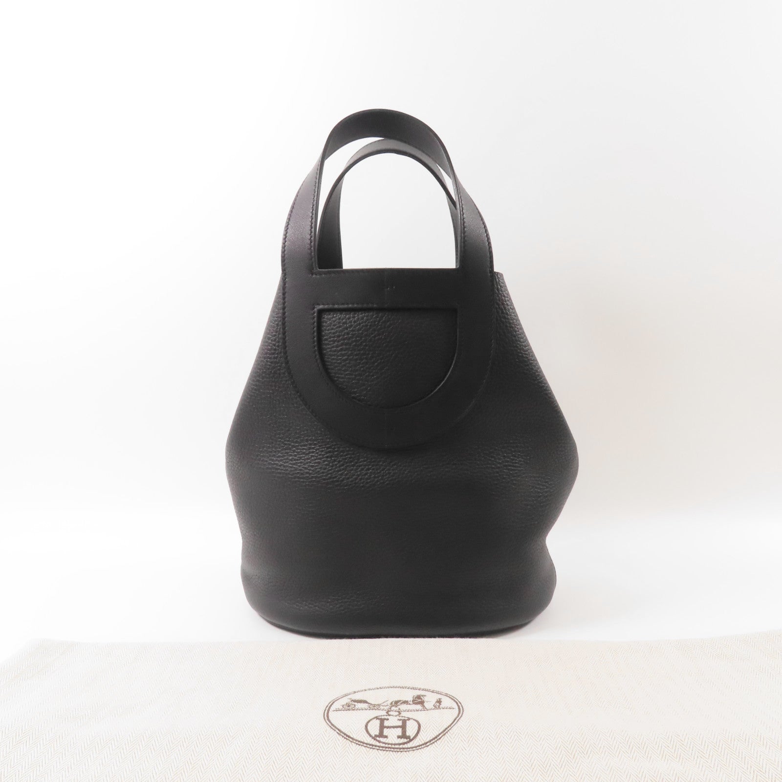 HERMES Clemence皮革In The Loop 22金扣手挽袋