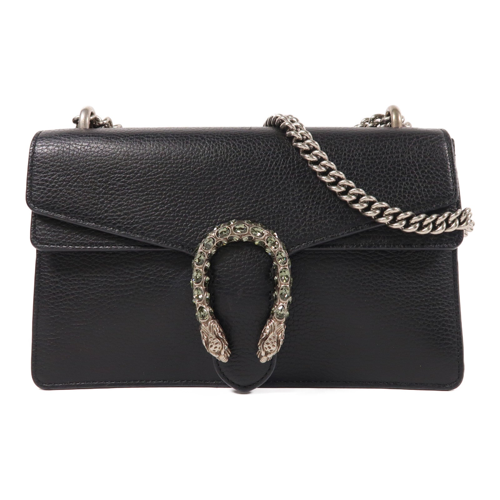 GUCCI 牛皮皮革Dionysus銀扣鏈帶肩背袋