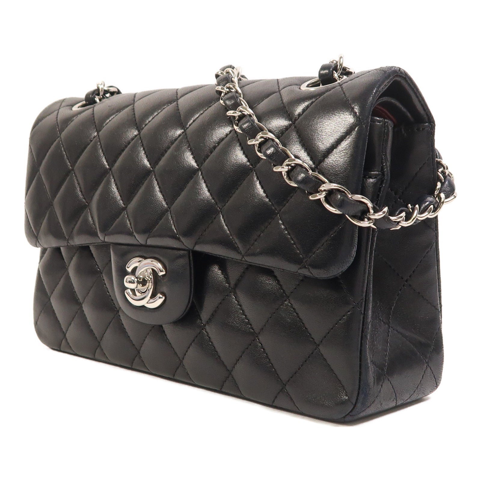 CHANEL 羊皮皮革Classic 23銀扣鏈帶肩背袋