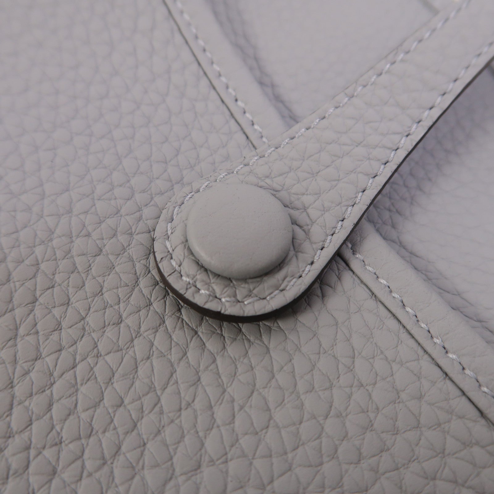 HERMES Clemence皮革Evelyne 23肩背袋Gris Pantin