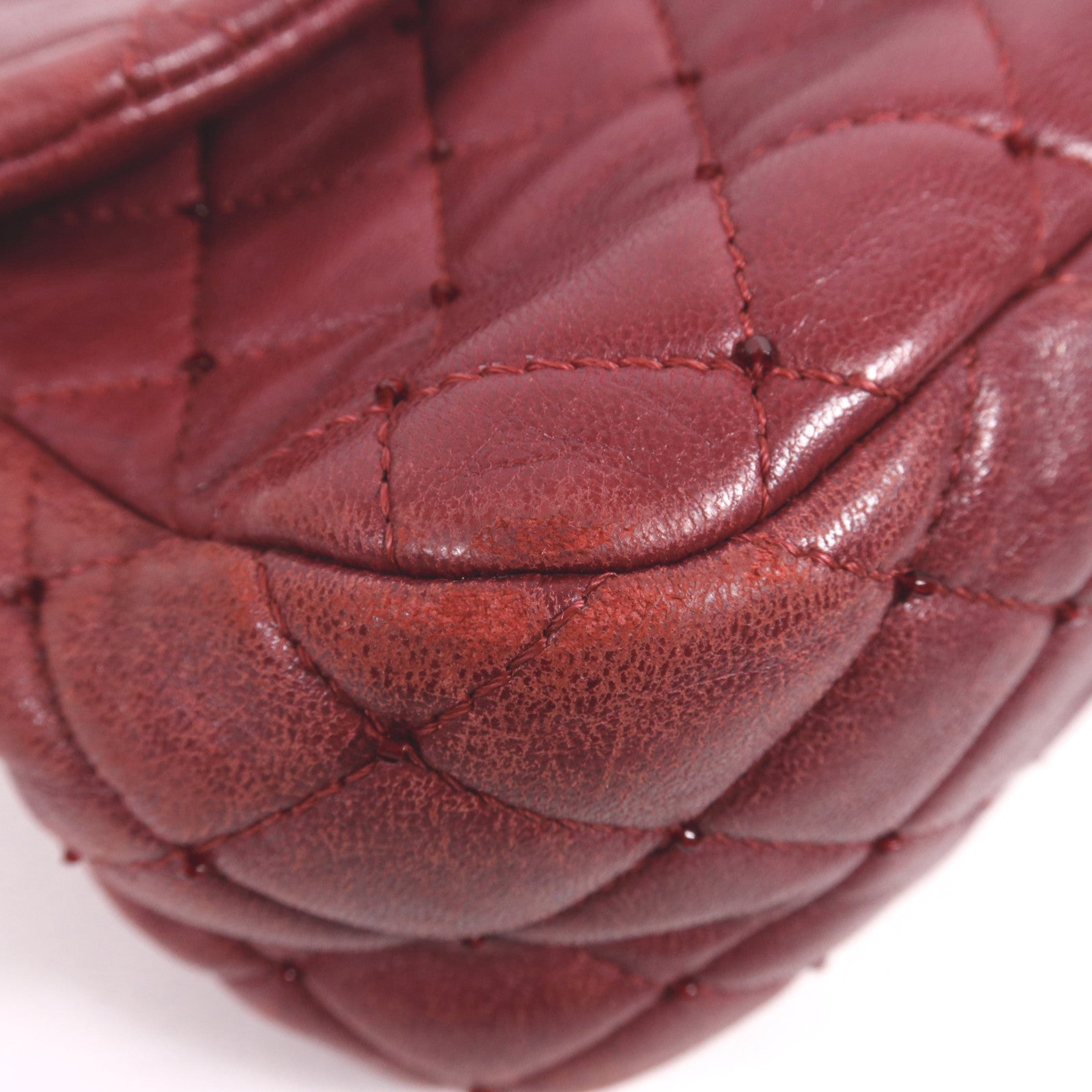 CHANEL 牛皮皮革Chain Shoulder銀扣鏈帶肩背袋