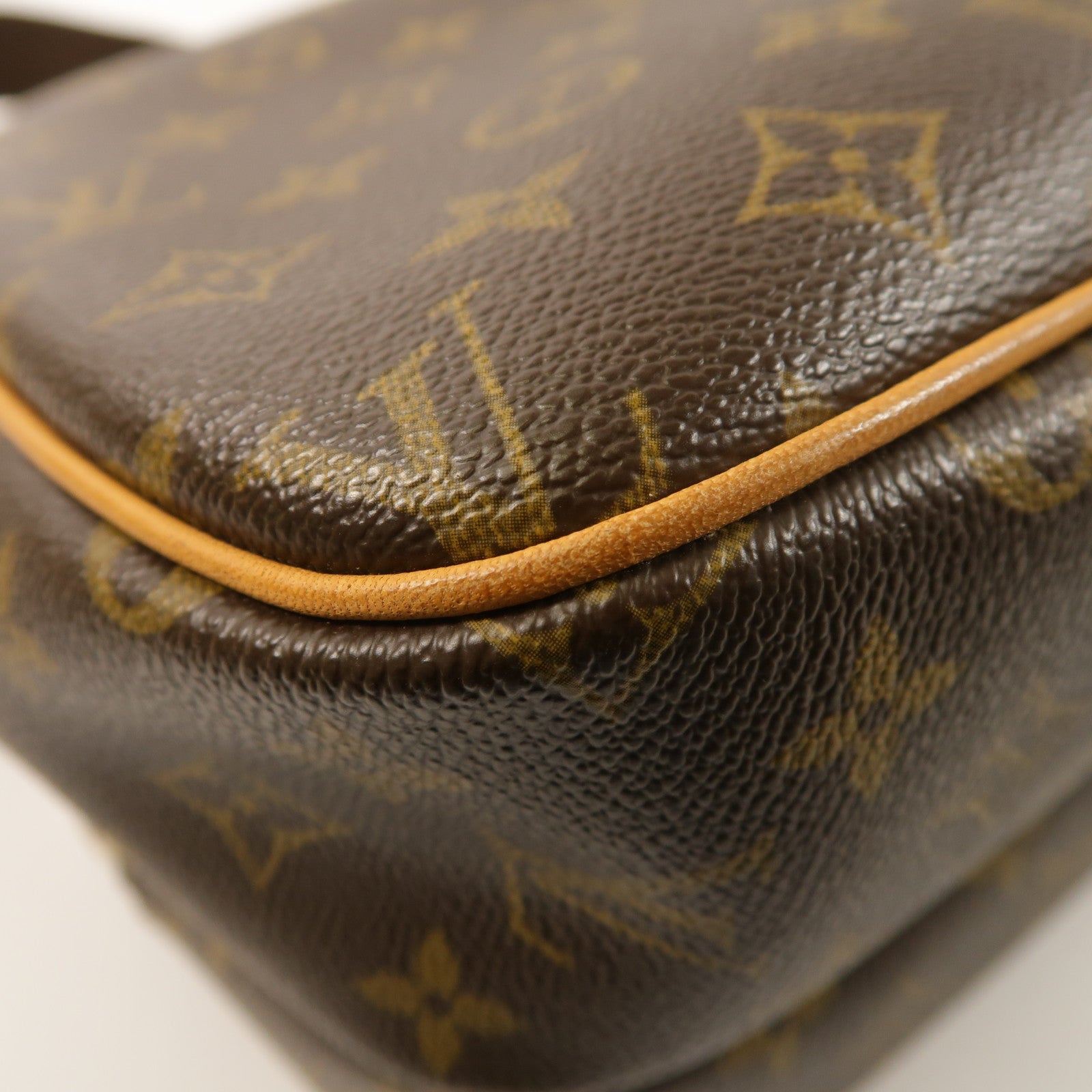 LOUIS VUITTON Monogram Reporter PM金扣肩背袋棕色