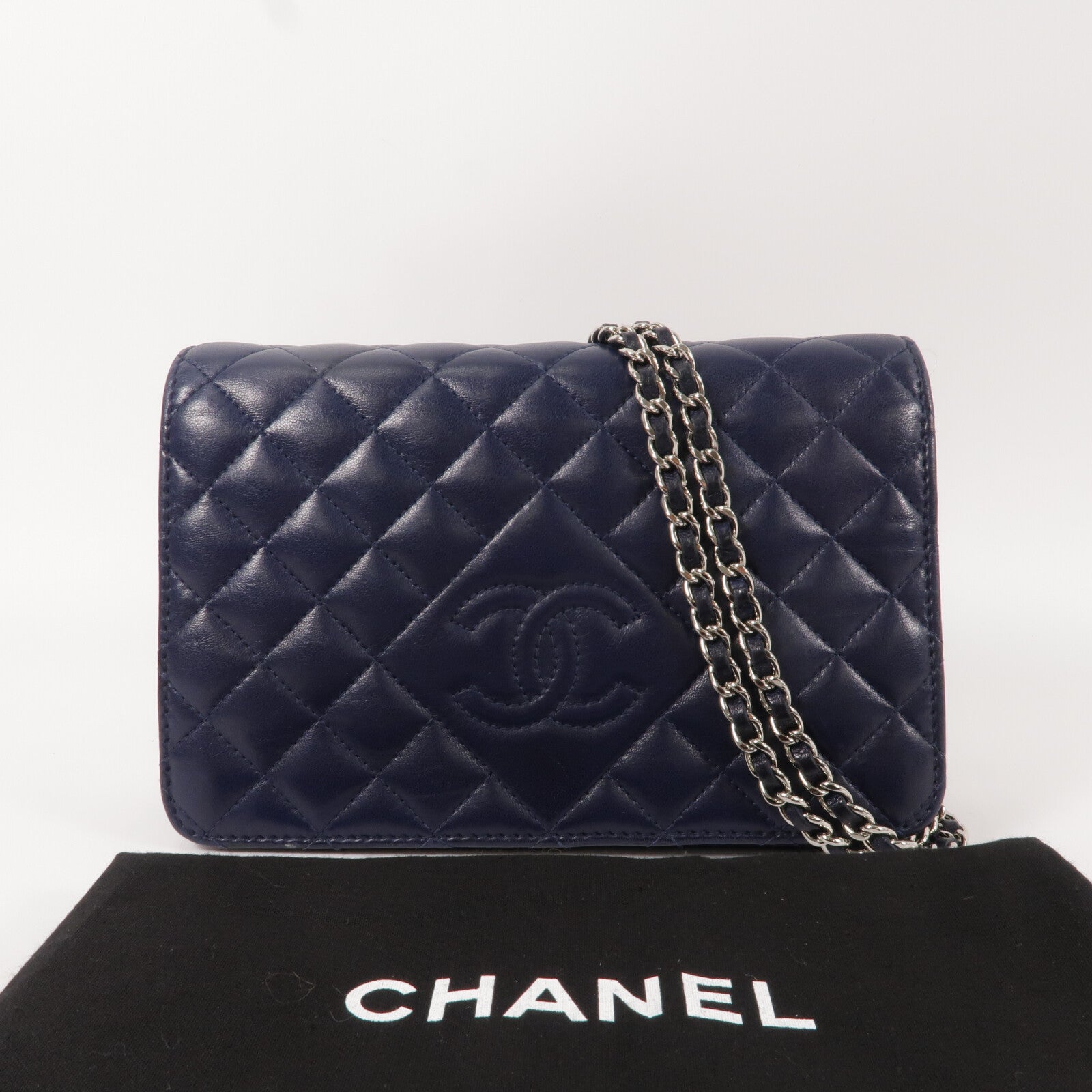 CHANEL 羊皮皮革WOC Wallet On Chain鏈帶肩背袋