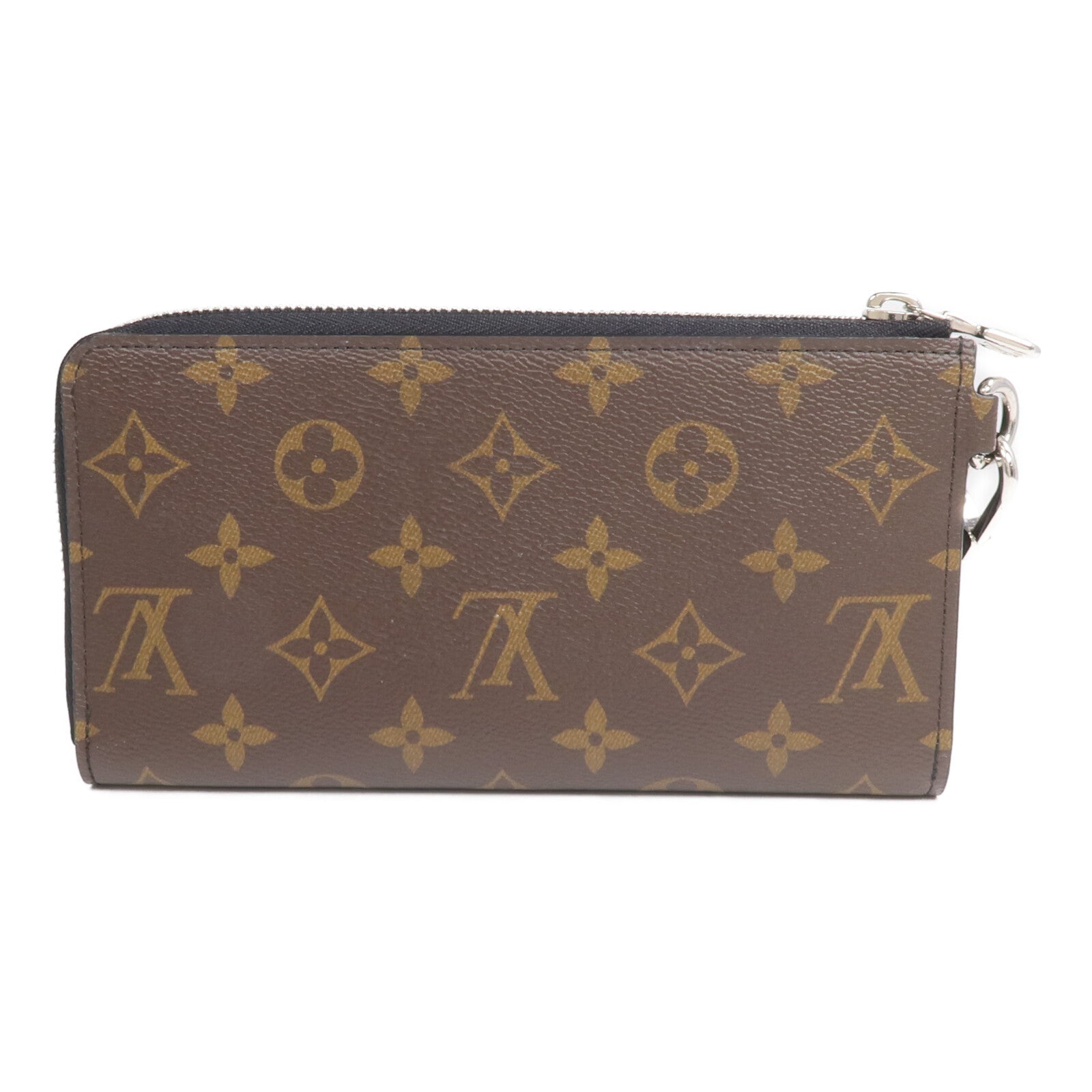 LOUIS VUITTON Monogram Macassar Zippy Dragonne銀扣長錢包