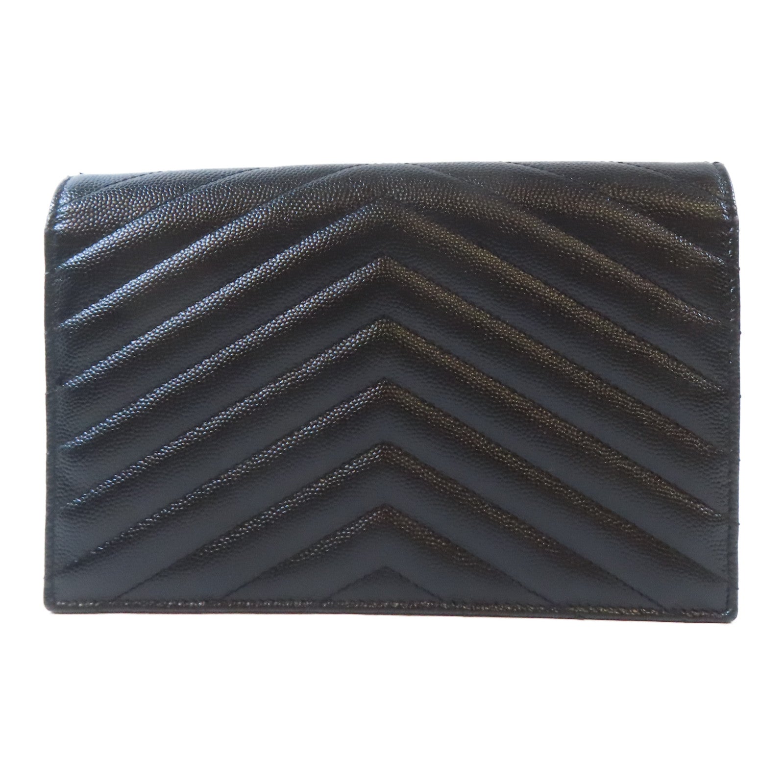 SAINT LAURENT 牛皮皮革Cassandra銀扣鏈帶肩背袋黑色