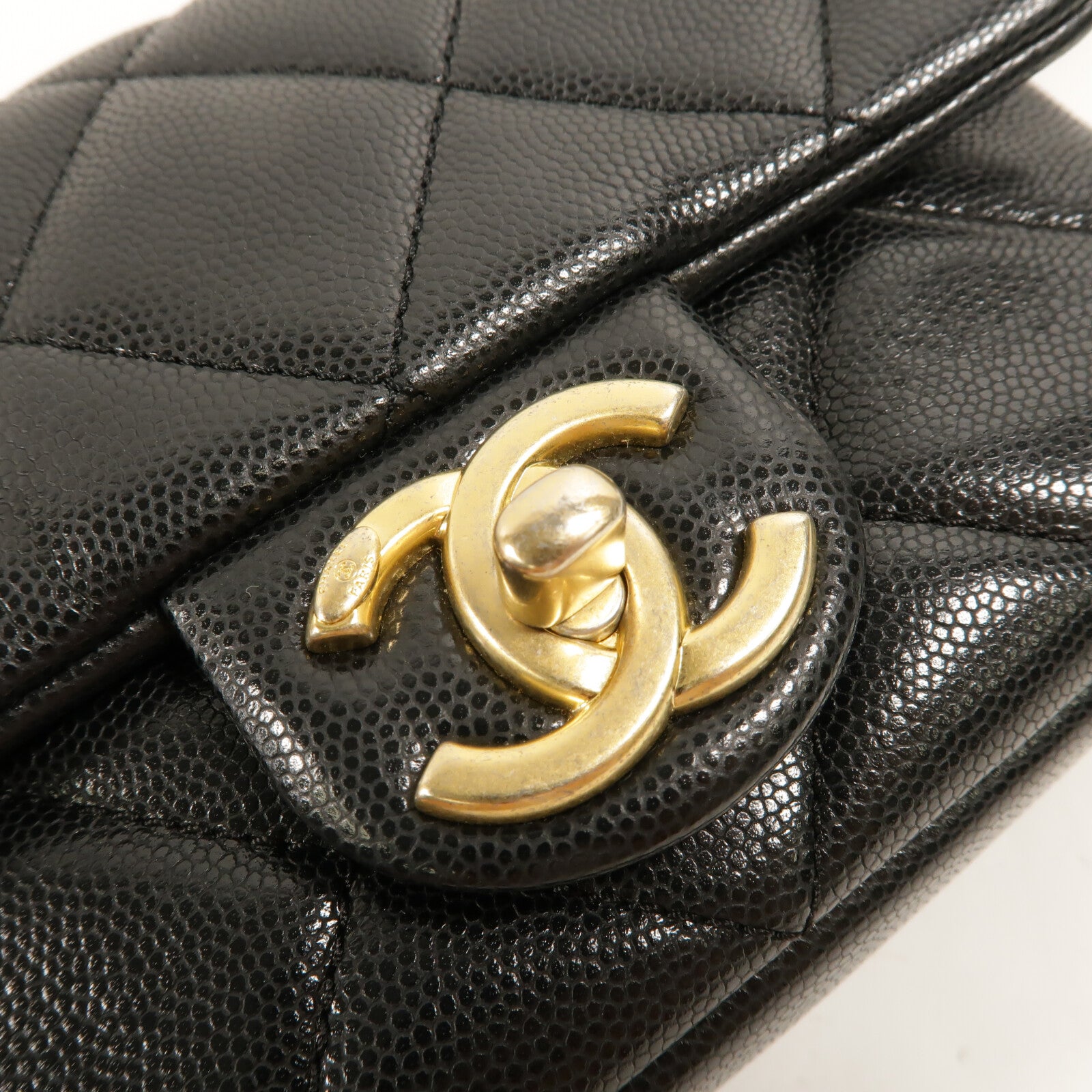 CHANEL 牛皮皮革Mini Flap Bag鏈帶肩背袋