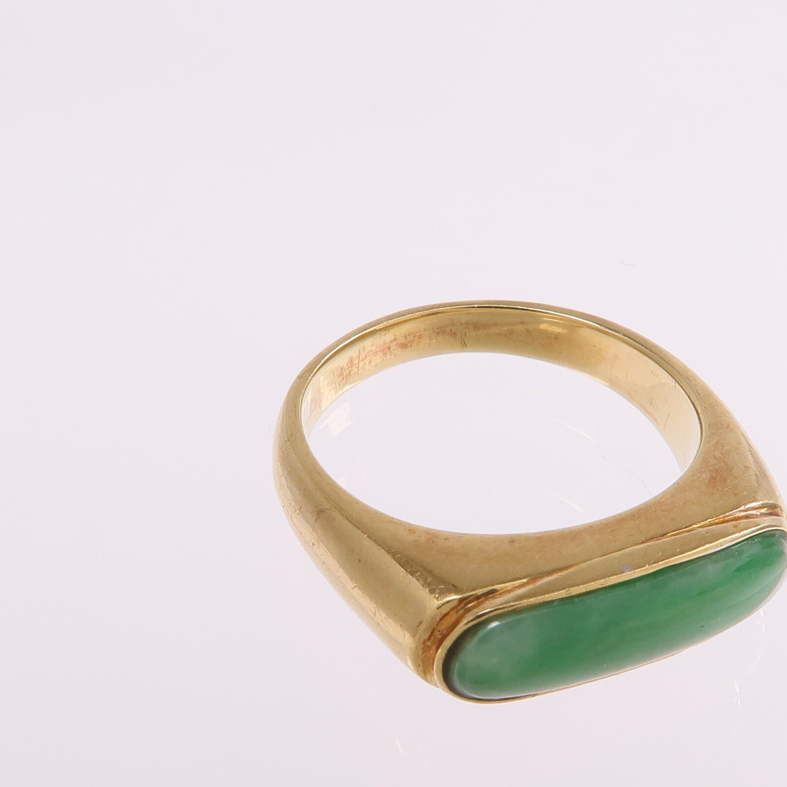 JEWELRY 18K黃金Jade Ring翡翠戒指US#3