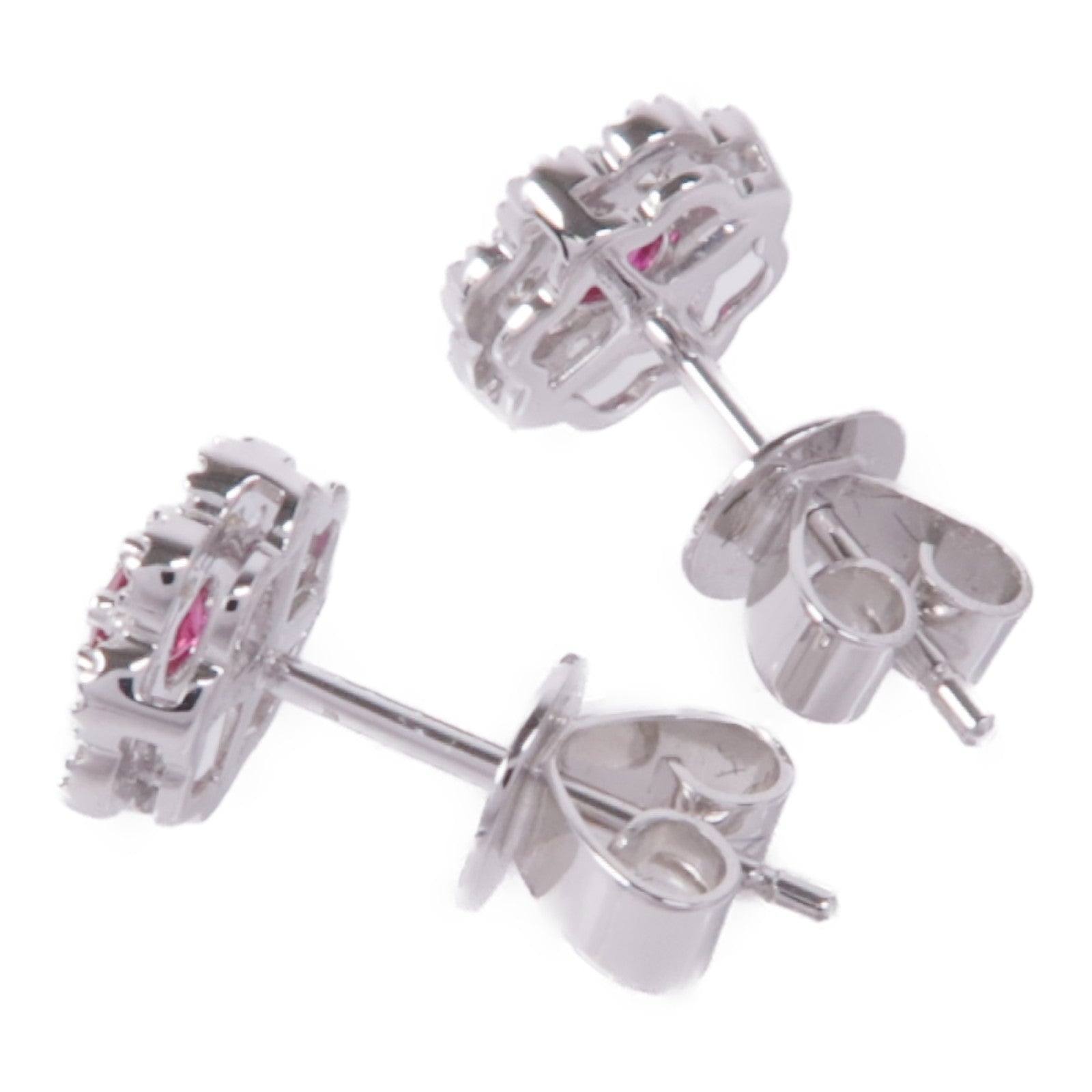 JEWELRY 【激減優惠】18K白金Ruby/Diamond Earrings紅寶石/鑽石耳環