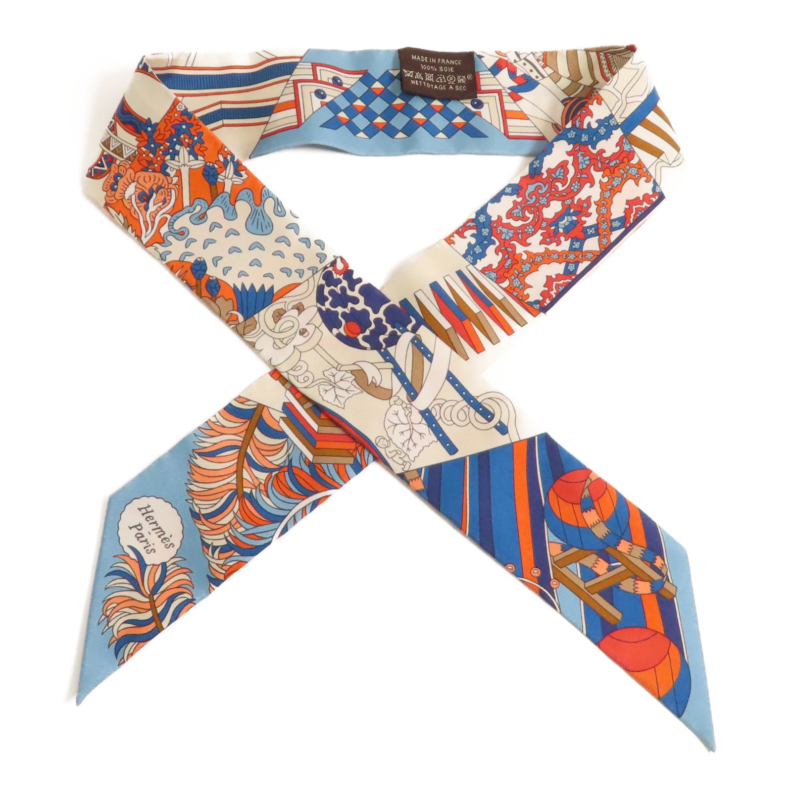 HERMES 絲質Twilly絲巾