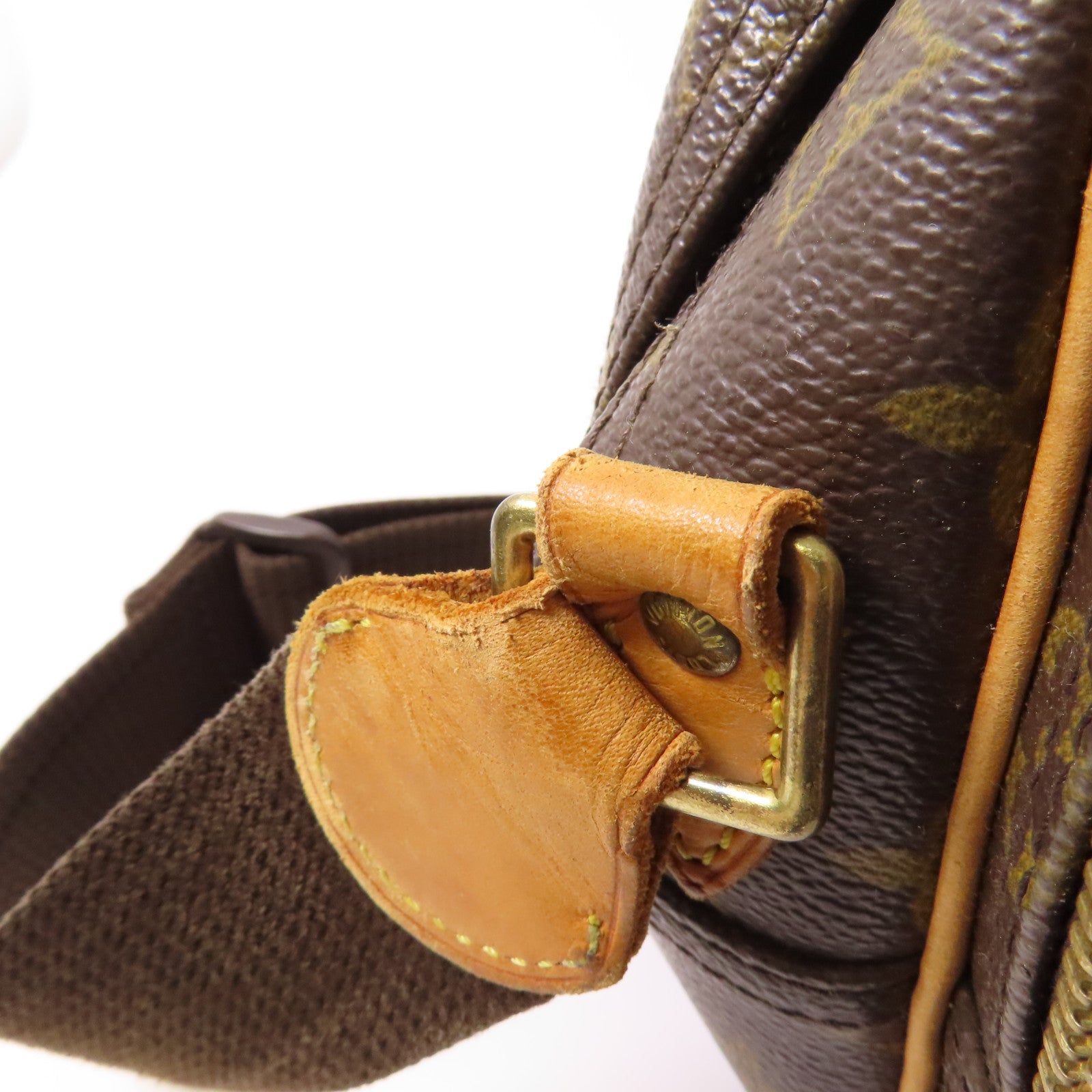 LOUIS VUITTON Monogram Reporter PM金扣肩背袋棕色