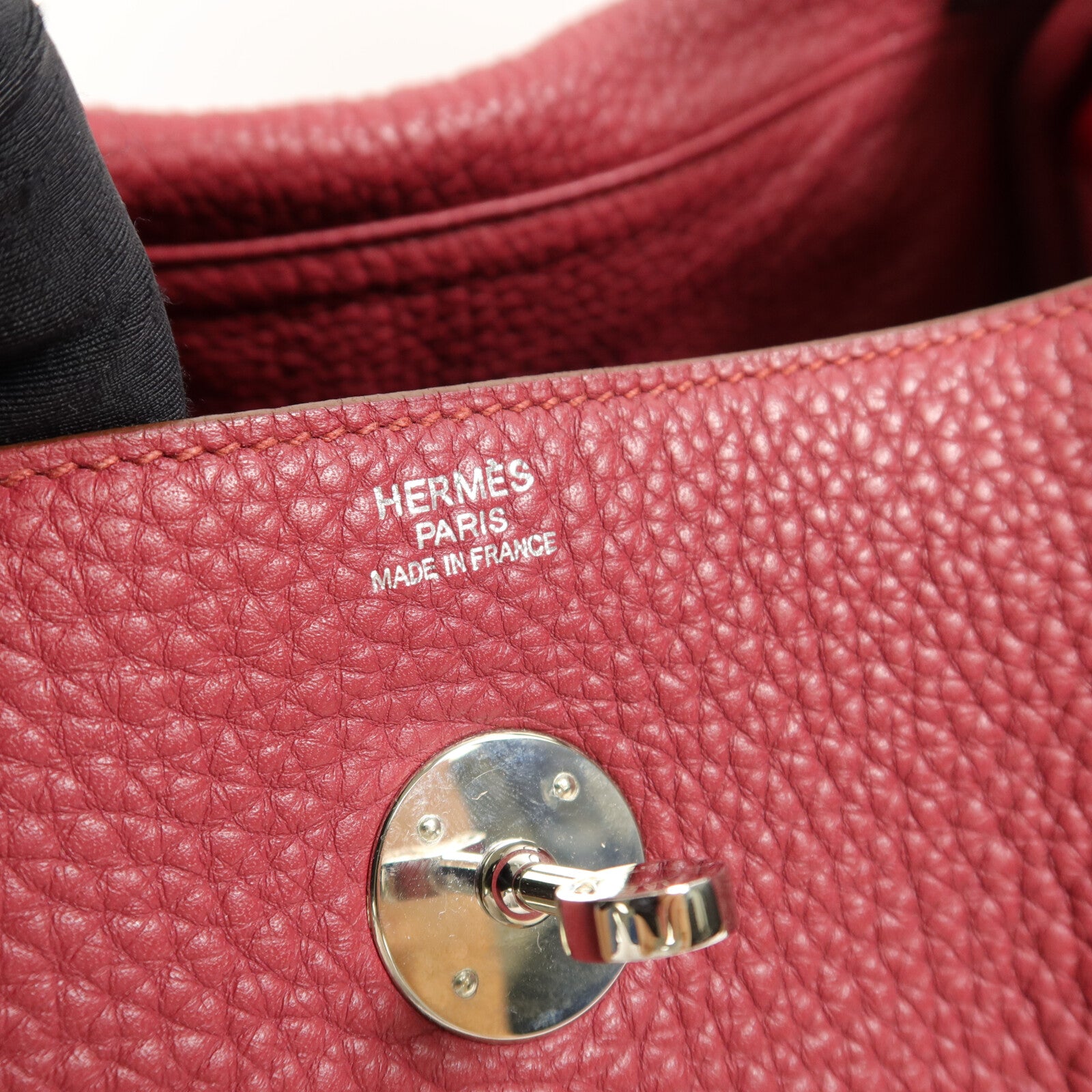 HERMES Clemence皮革Lindy 30肩背袋Ruby