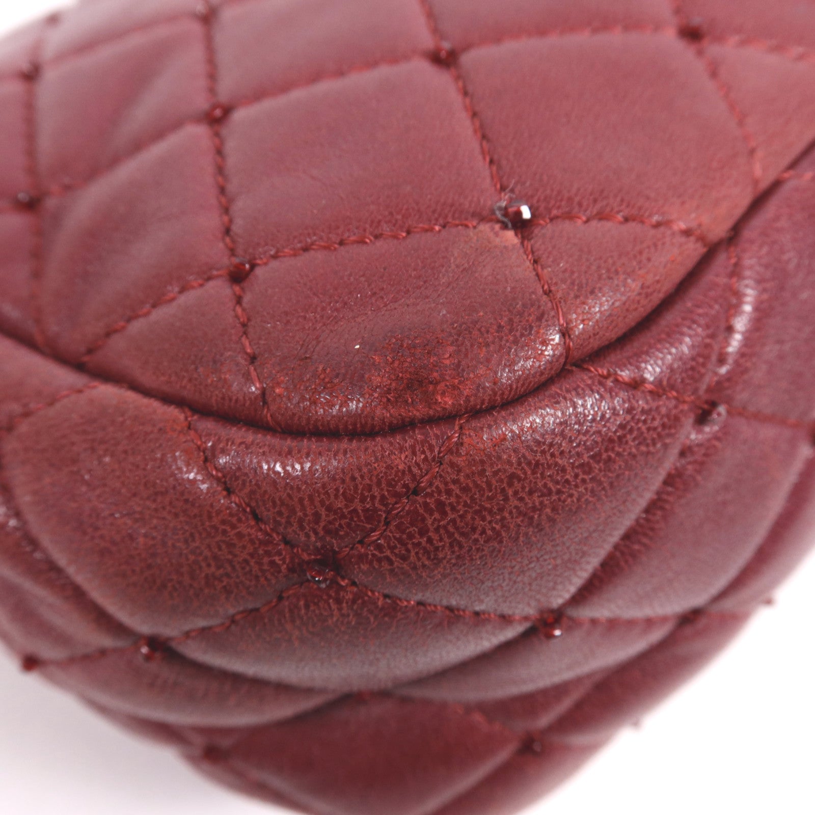 CHANEL 牛皮皮革Chain Shoulder銀扣鏈帶肩背袋