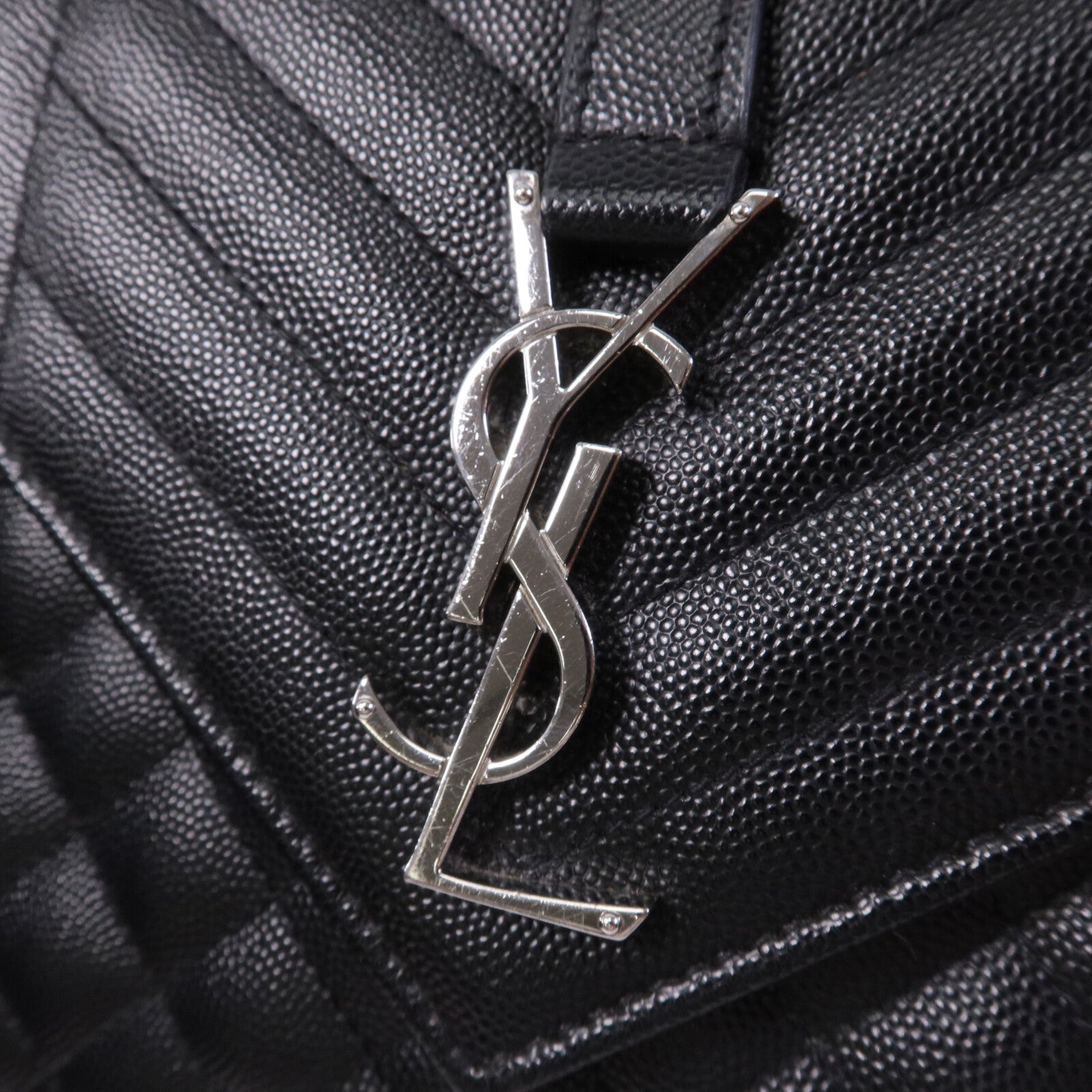 SAINT LAURENT 牛皮皮革Envelope Medium銀扣鏈帶肩背袋