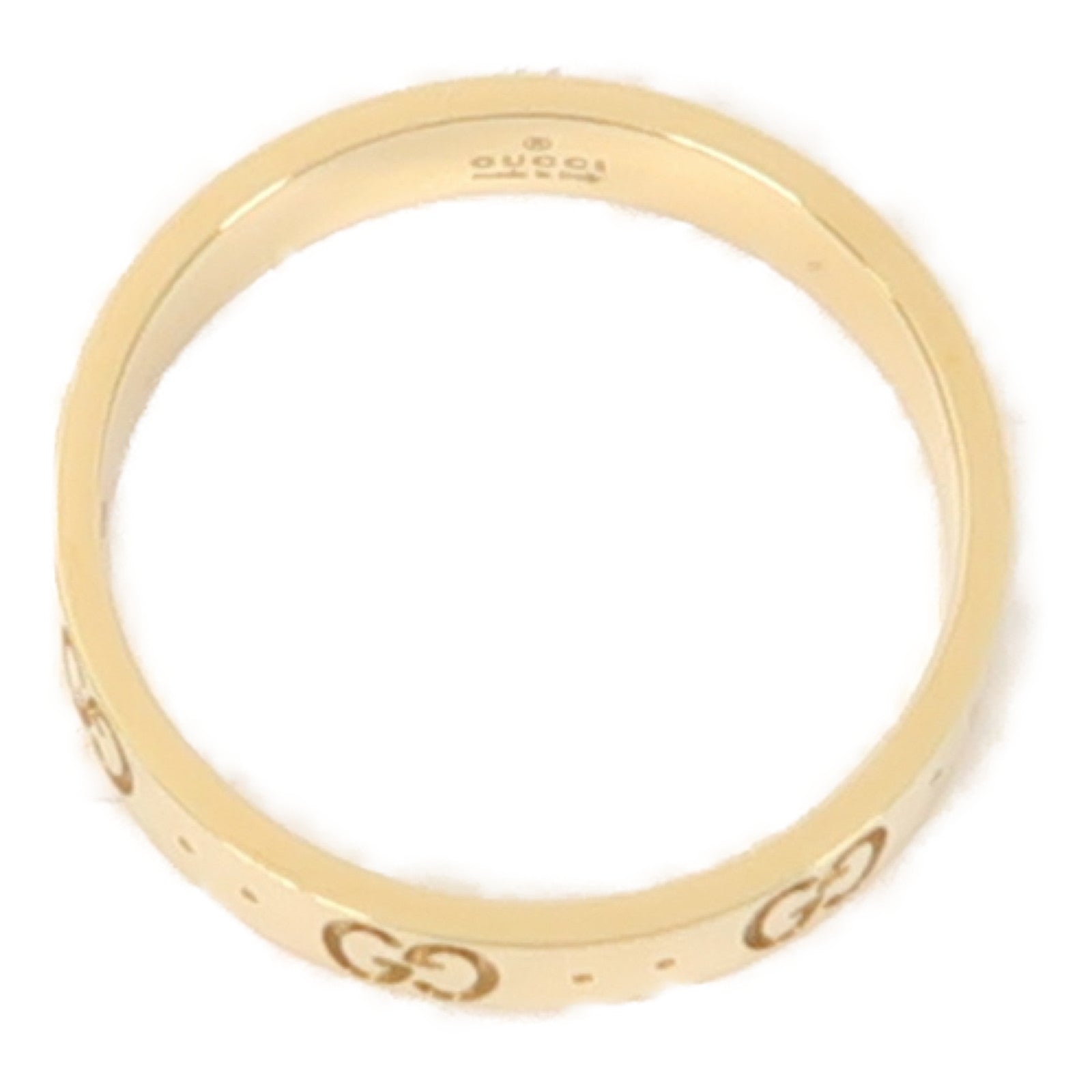 GUCCI 18K黃金Icon Ring 4.6g戒指US#9.75