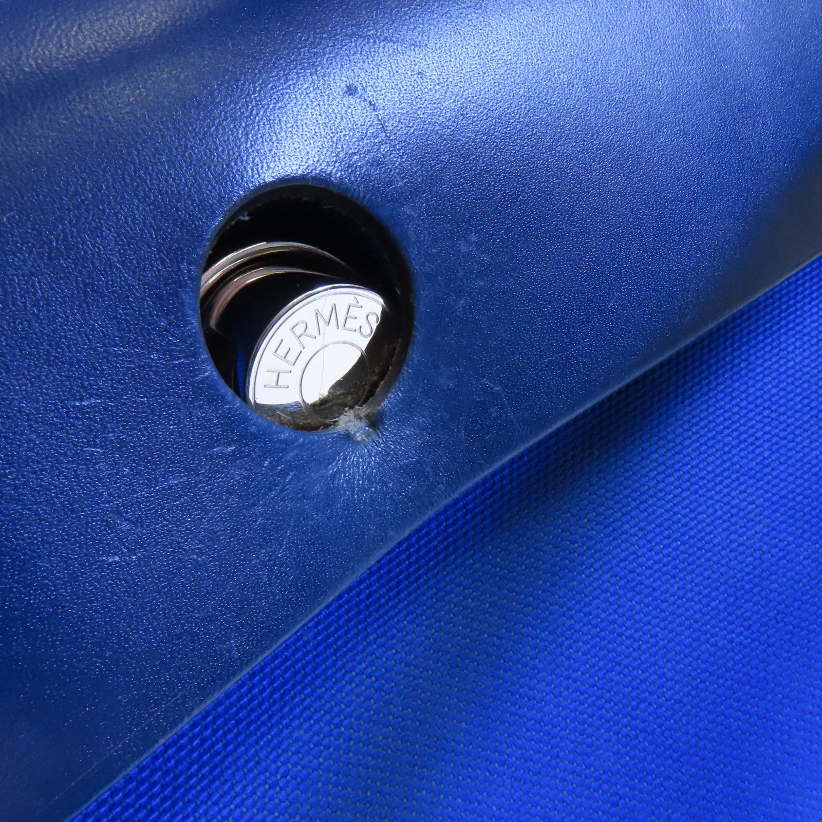 HERMES Toile H帆布Herbag PM銀扣手挽肩背兩用袋