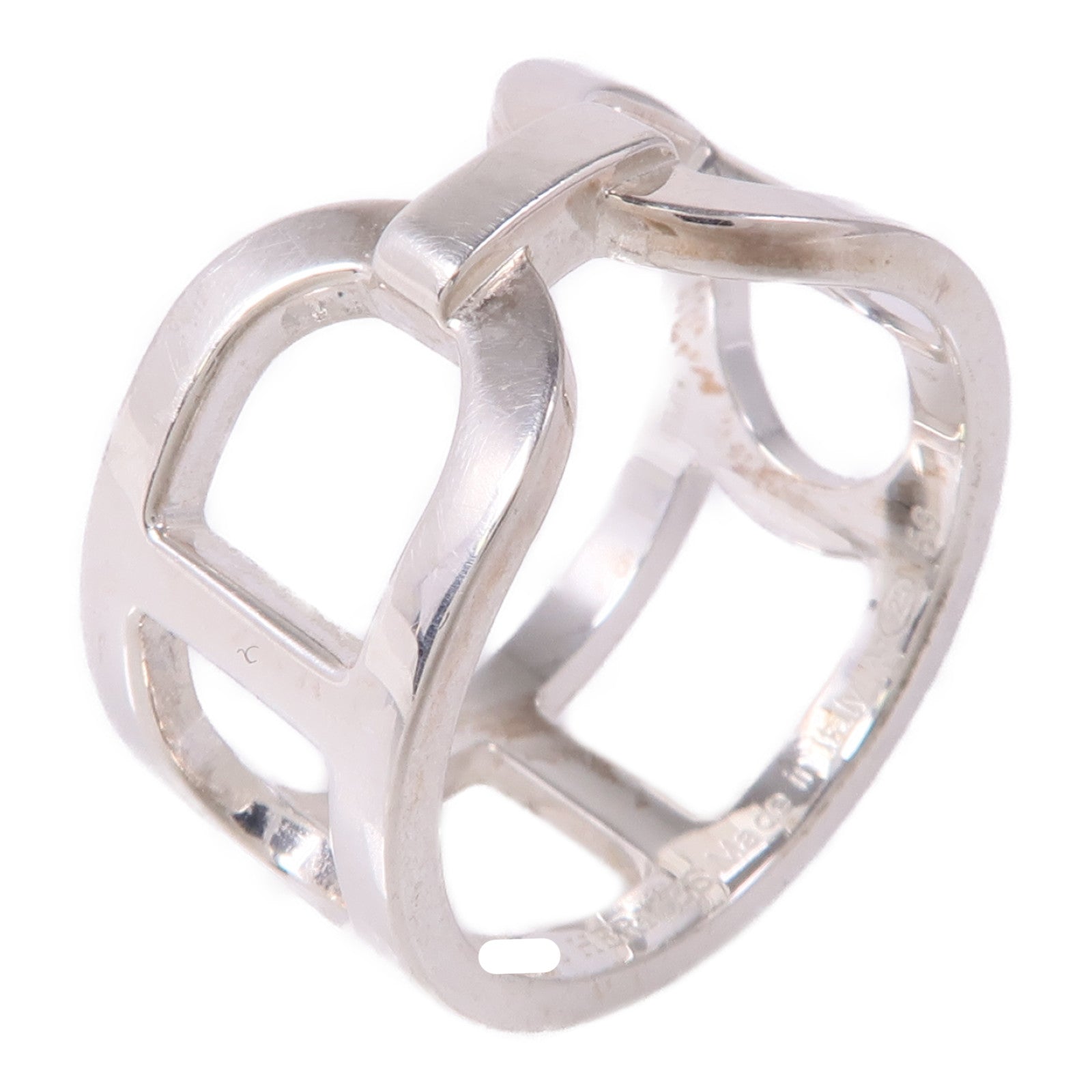 HERMES Ever Chaine D'ancre Ring Hermes#56/US#7.5 Sterling Silver