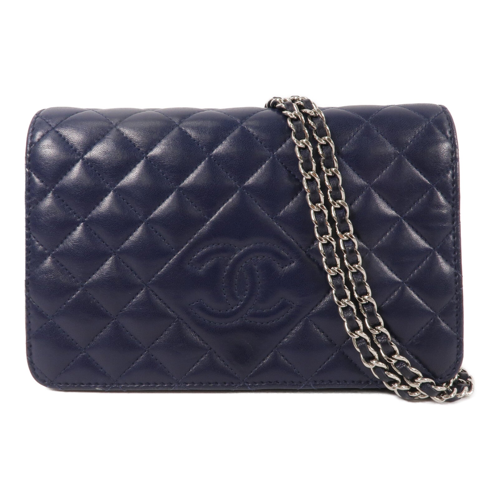 CHANEL 羊皮皮革WOC Wallet On Chain鏈帶肩背袋