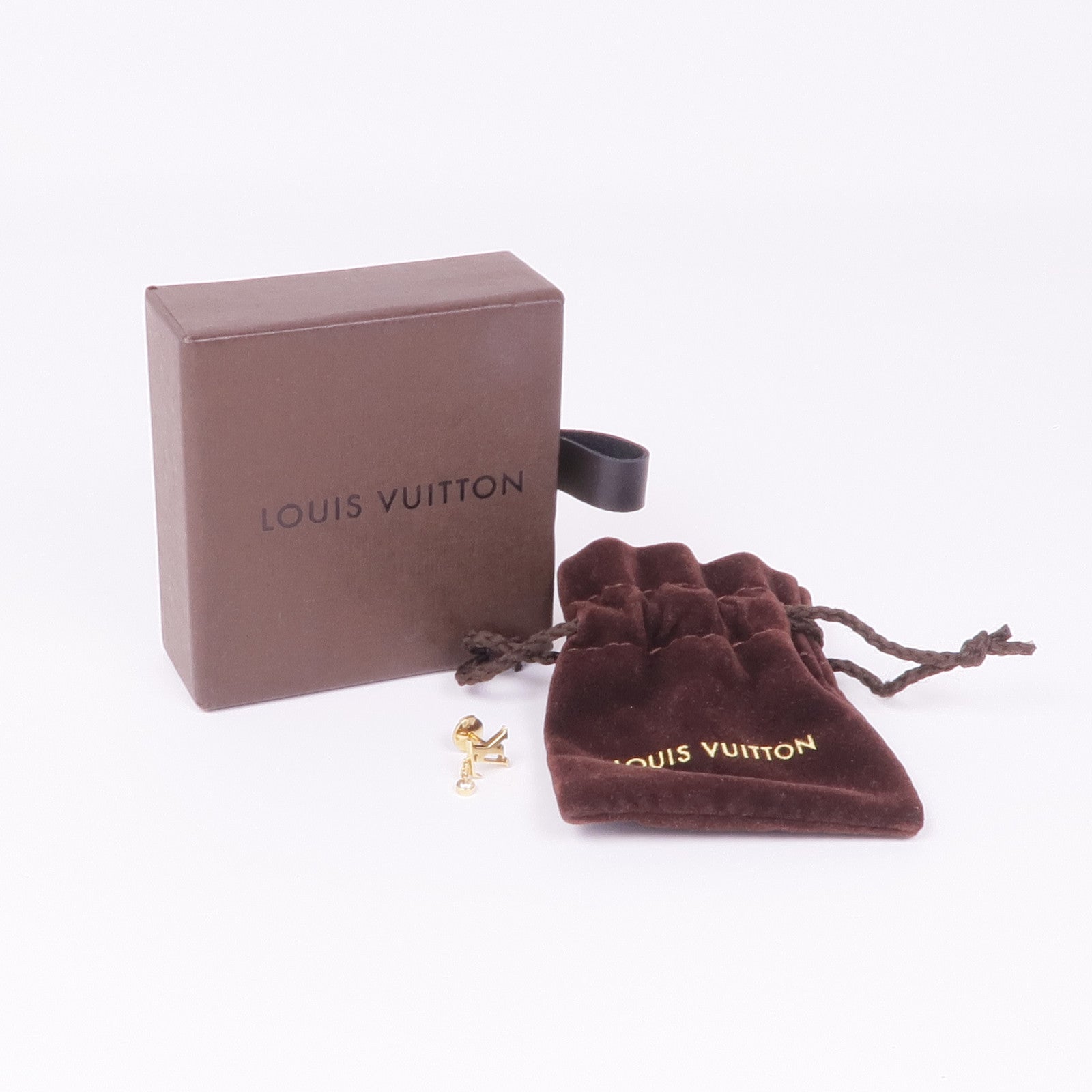 LOUIS VUITTON 18K黃金Idylle Blossom LV Ear Stud鑽石耳環