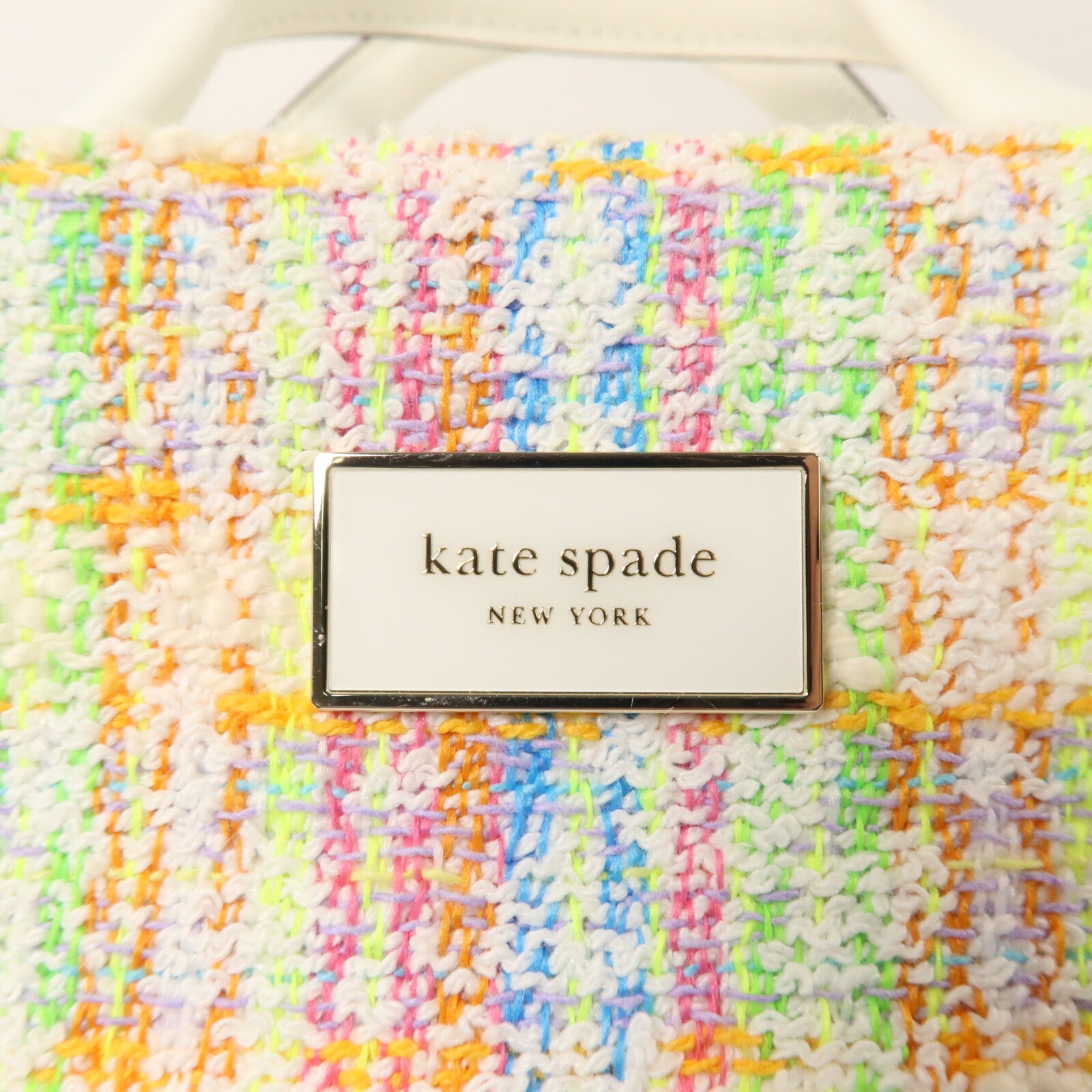 Kate Spade Tweed/牛皮皮革Manhattan Mini Tote手挽肩背兩用袋