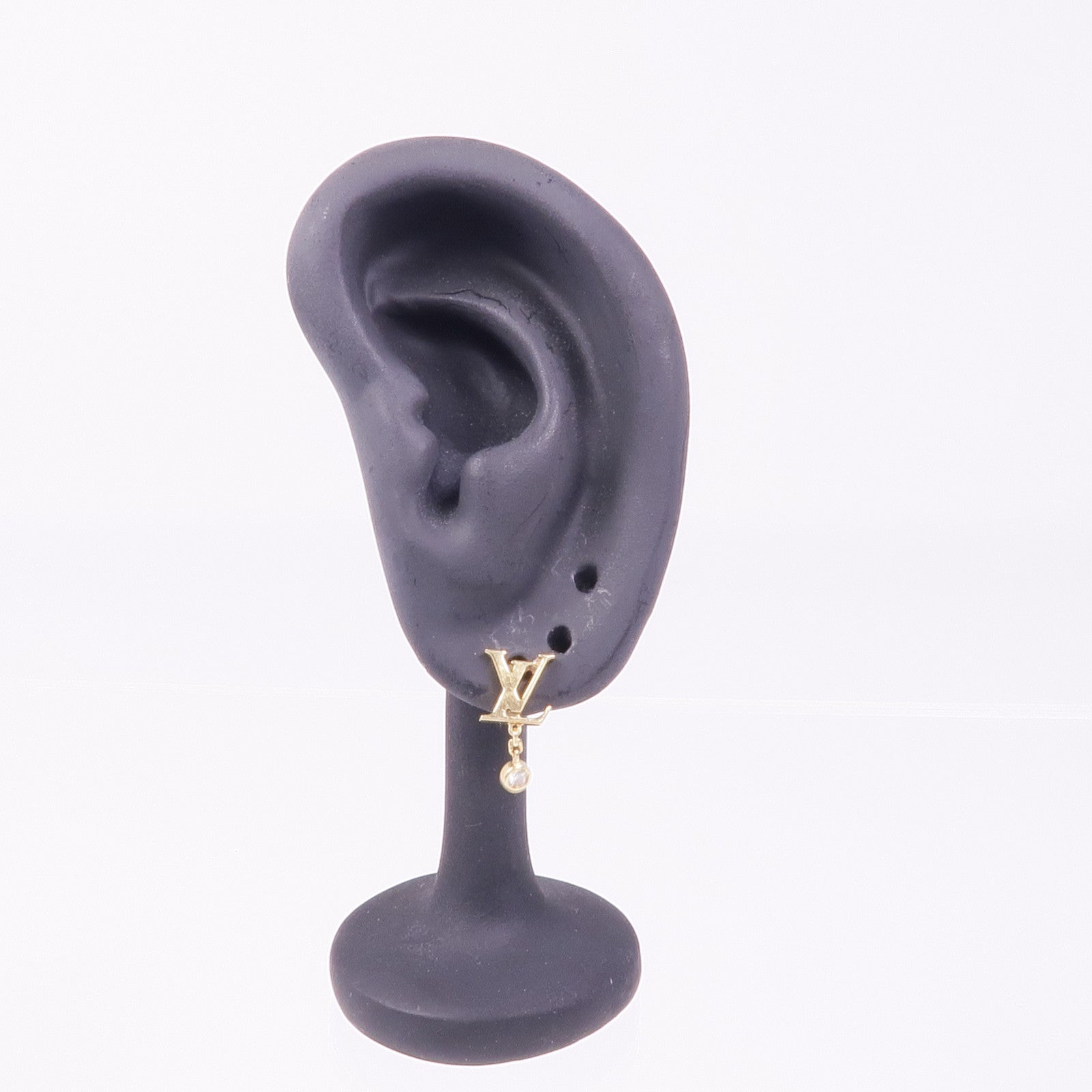 LOUIS VUITTON 18K黃金Idylle Blossom LV Ear Stud鑽石耳環
