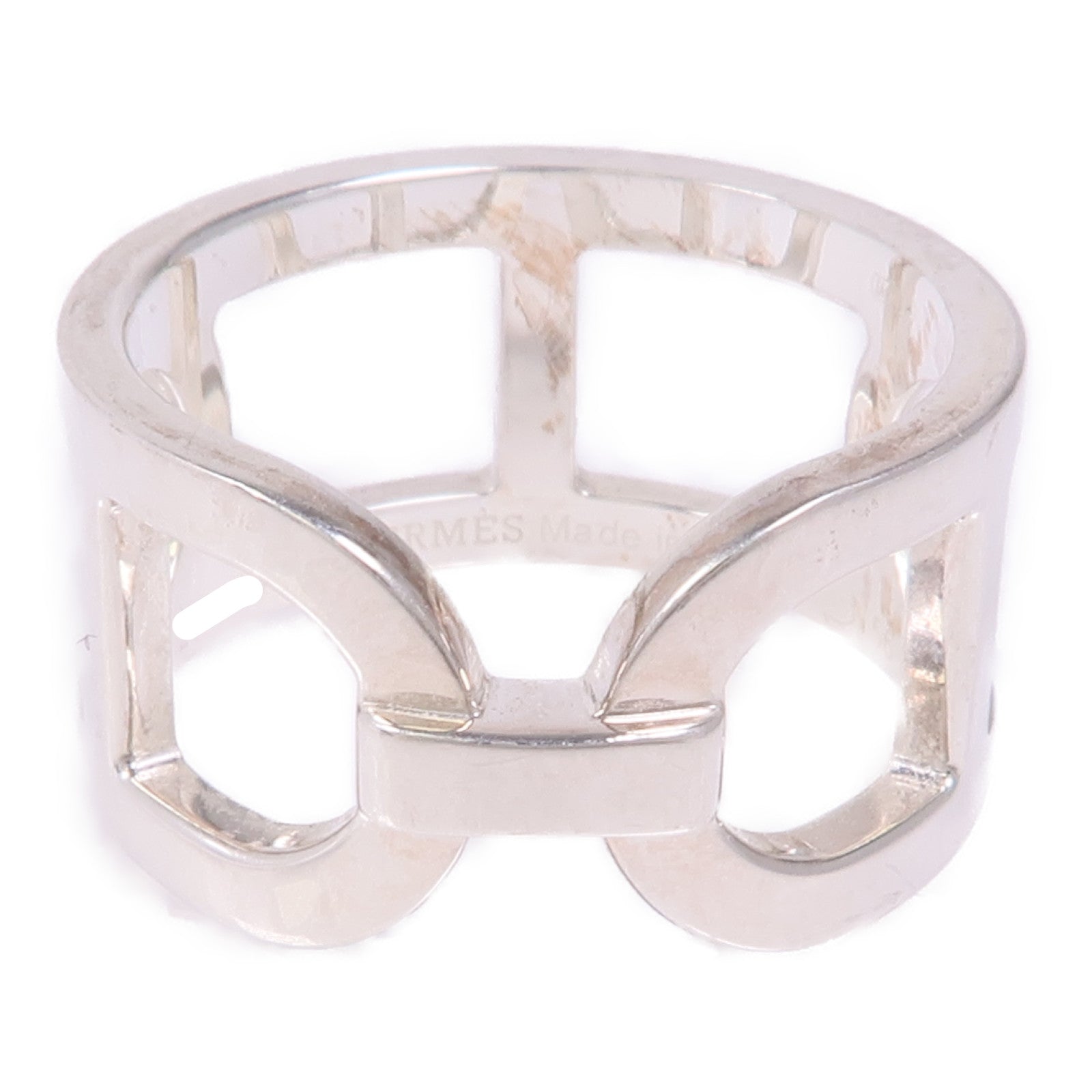 HERMES Ever Chaine D'ancre Ring Hermes#56/US#7.5 Sterling Silver