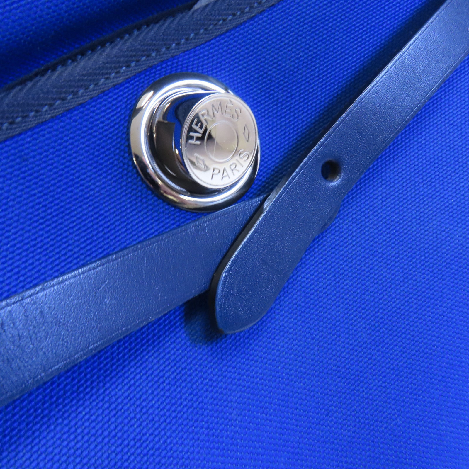 HERMES Toile H帆布Herbag PM銀扣手挽肩背兩用袋