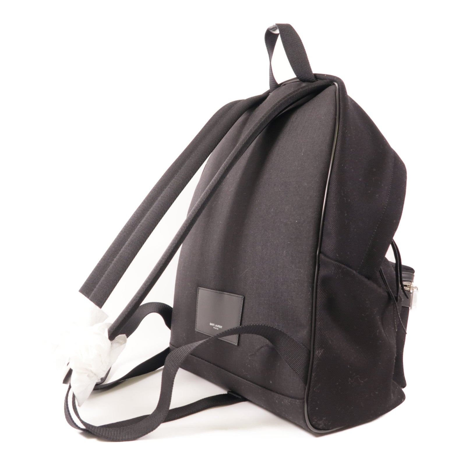 SAINT LAURENT 帆布City Backpack銀扣背包