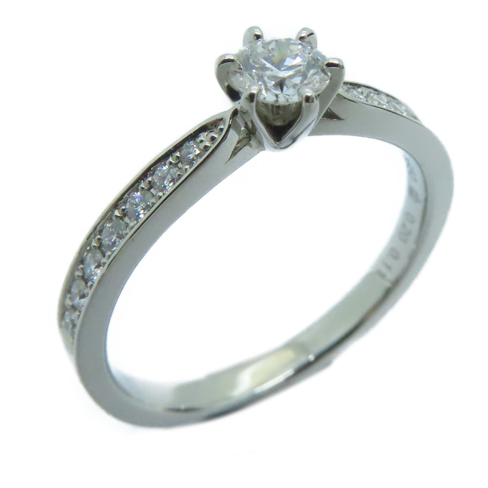 JEWELRY 【激減優惠】PT950鉑金Ring 0.22ct/0.10ct鑽石戒指US#5.5