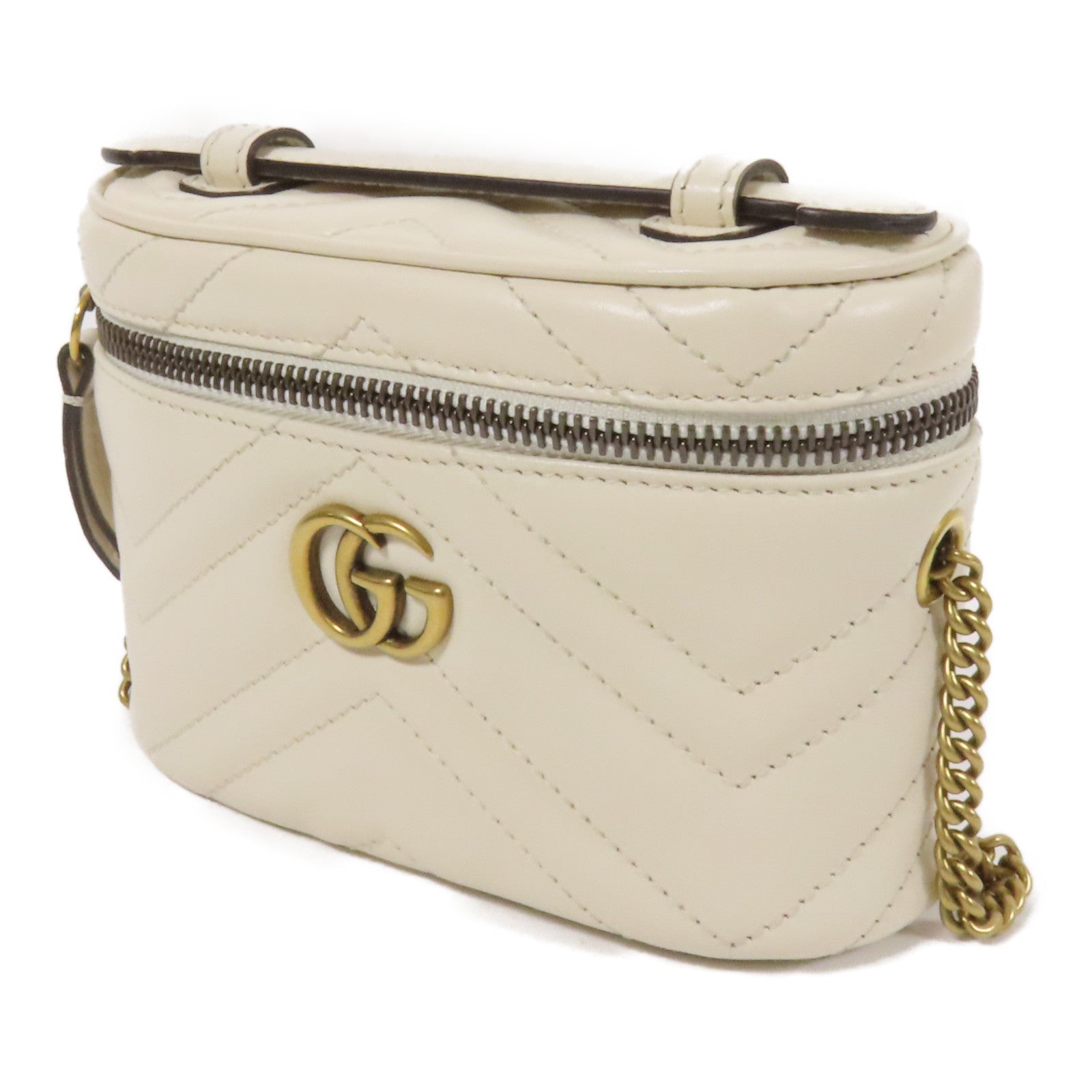 GUCCI 牛皮皮革GG Marmont金扣手挽肩背兩用袋