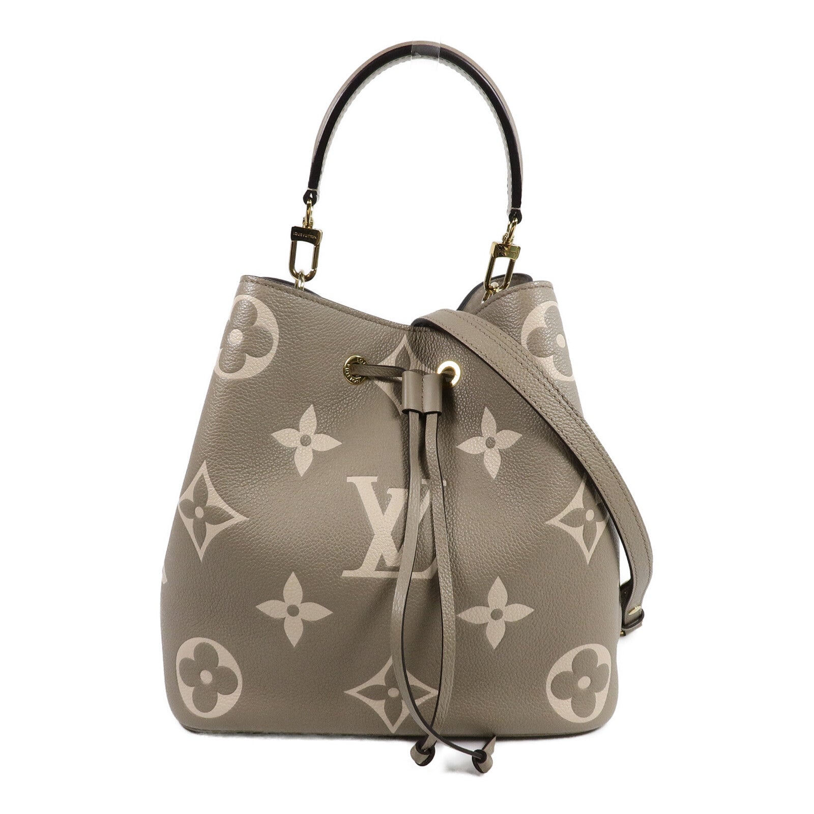 LOUIS VUITTON Monogram Empreinte Neo Noe MM金扣手挽肩背兩用袋