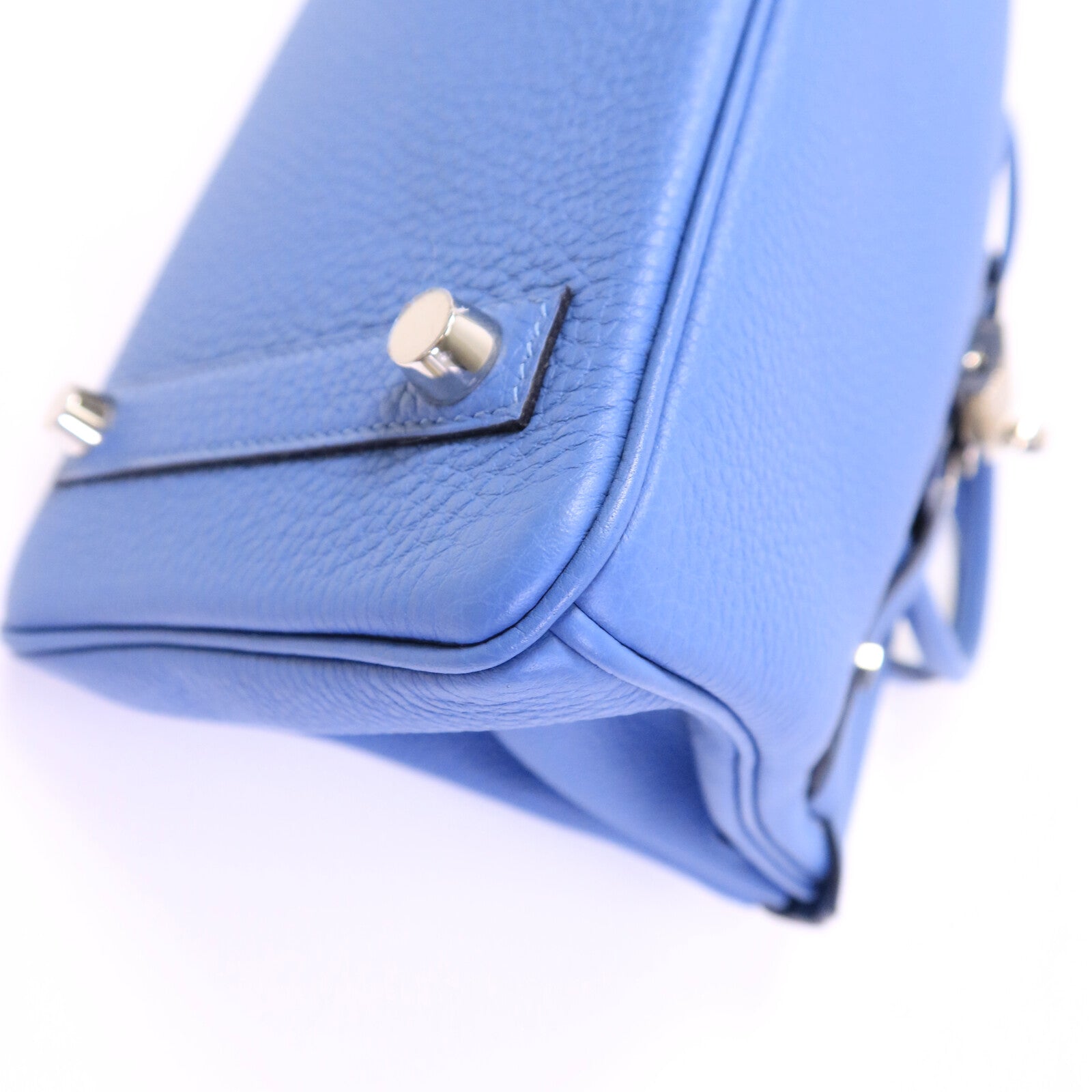 HERMES Togo皮革Birkin 25手挽袋Bleu Azur