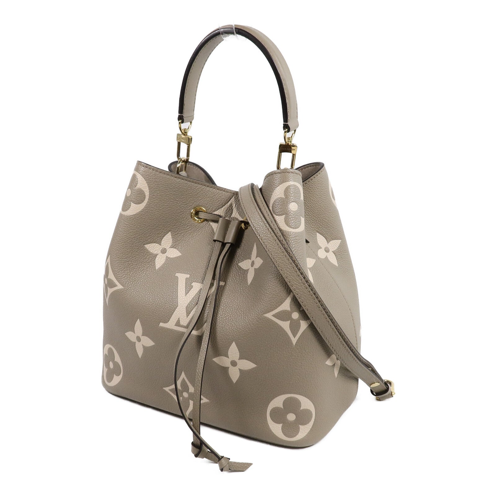LOUIS VUITTON Monogram Empreinte Neo Noe MM金扣手挽肩背兩用袋
