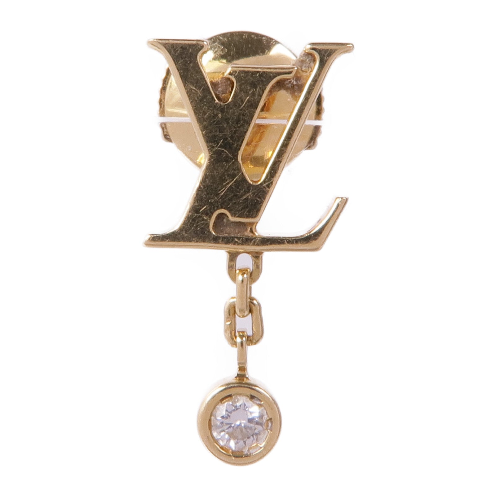 LOUIS VUITTON 18K黃金Idylle Blossom LV Ear Stud鑽石耳環