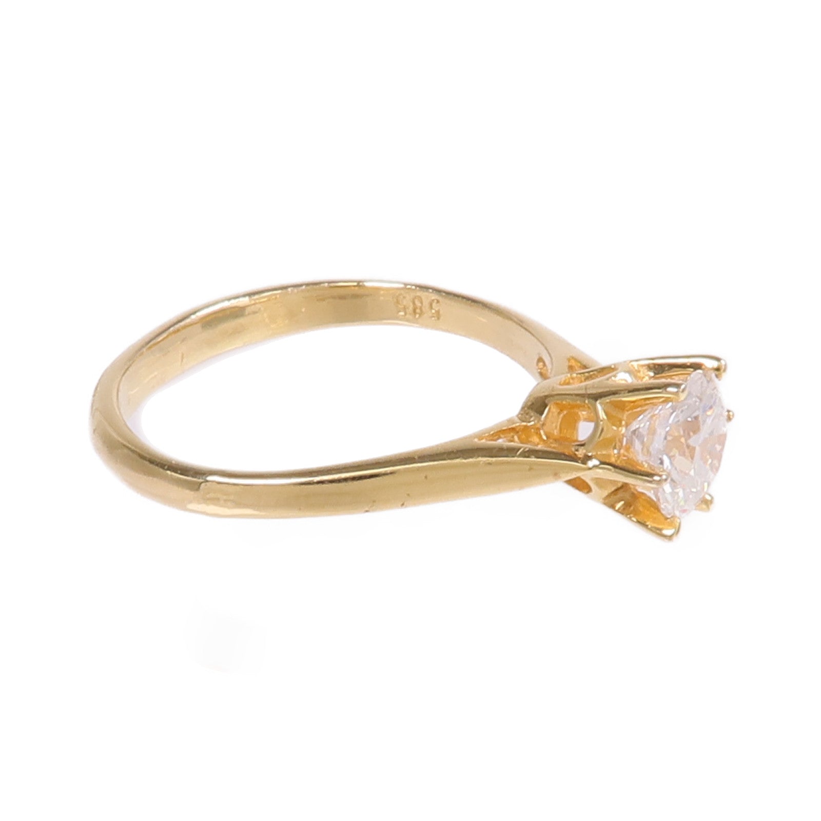 JEWELRY 14K黃金Diamond Ring鑽石戒指US#4.75