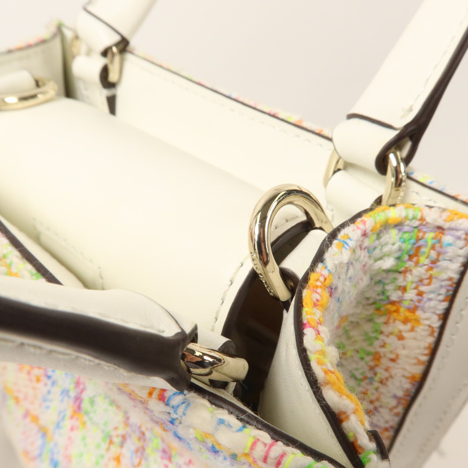 Kate Spade Tweed/牛皮皮革Manhattan Mini Tote手挽肩背兩用袋