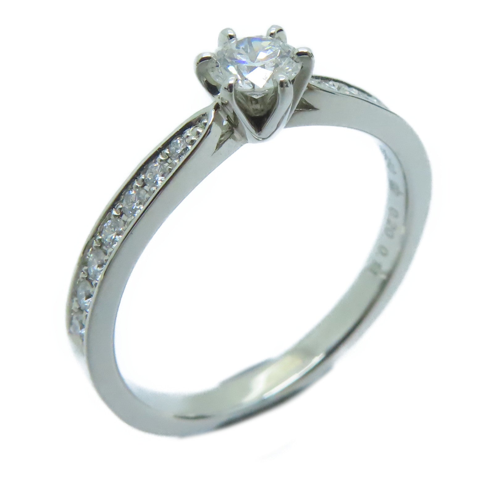 JEWELRY 【激減優惠】PT950鉑金Ring 0.22ct/0.10ct鑽石戒指US#5.5