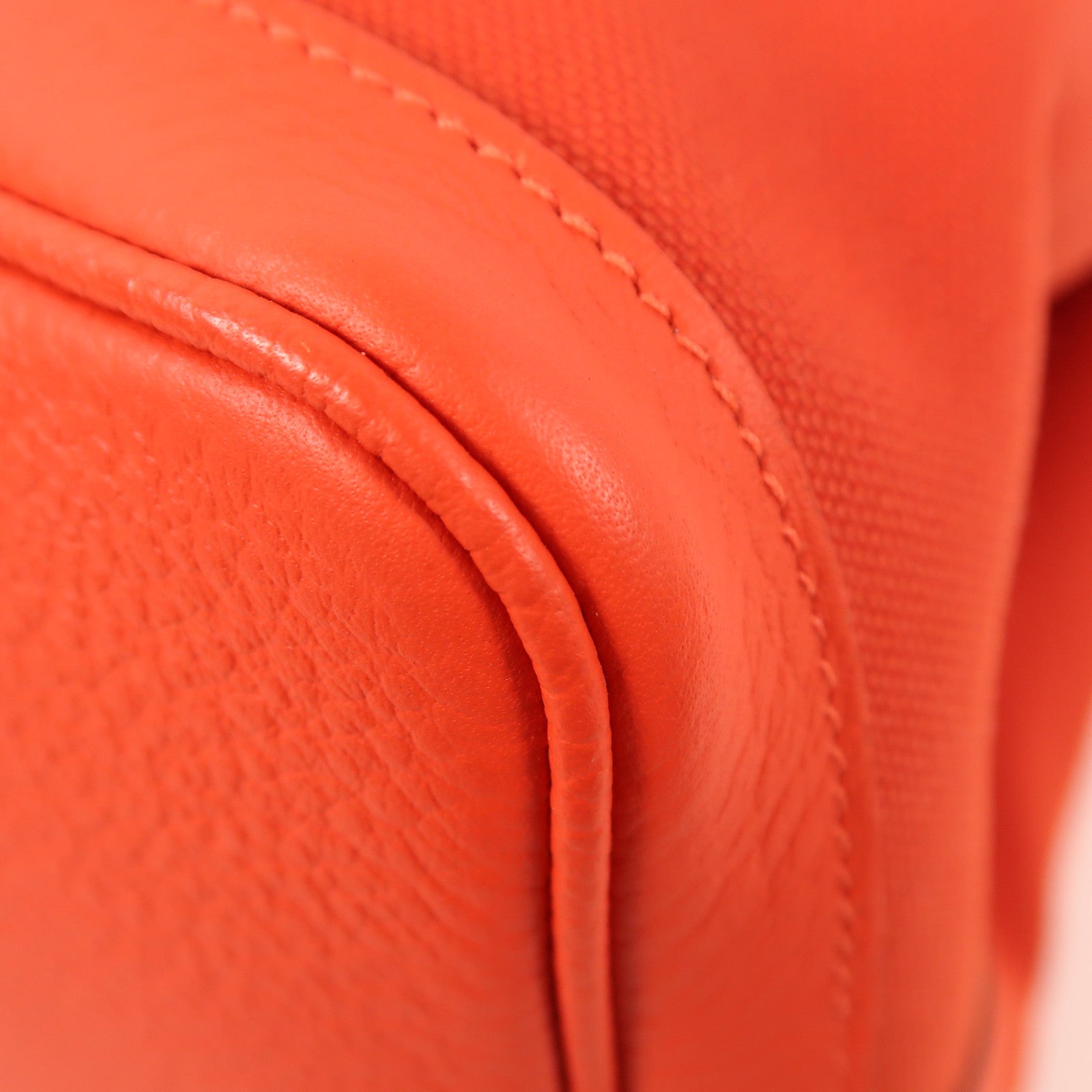 HERMES 帆布Garden Party PM銀扣手挽袋Rouge Exotique