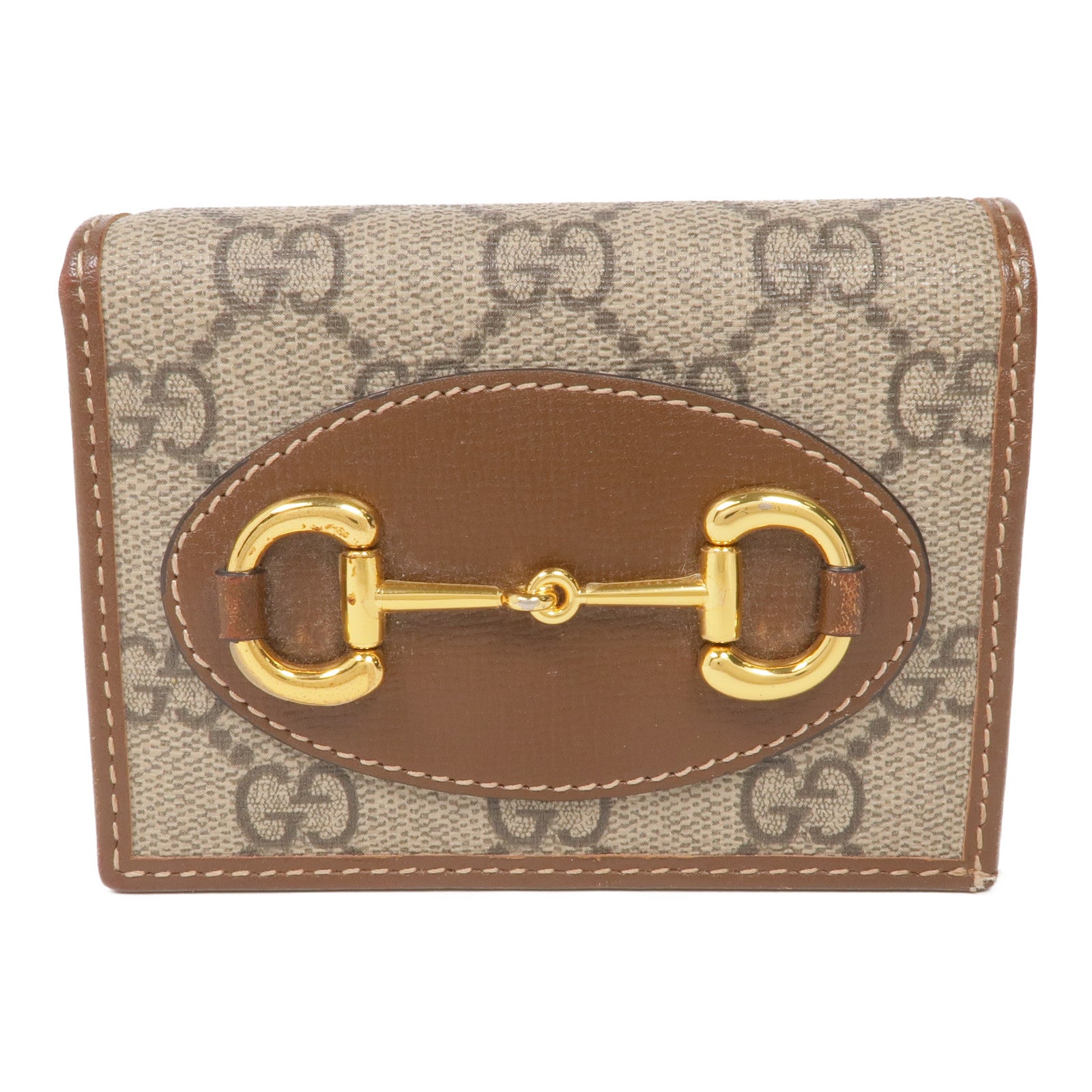 GUCCI 塗層帆布Horsebit Wallet金扣錢包