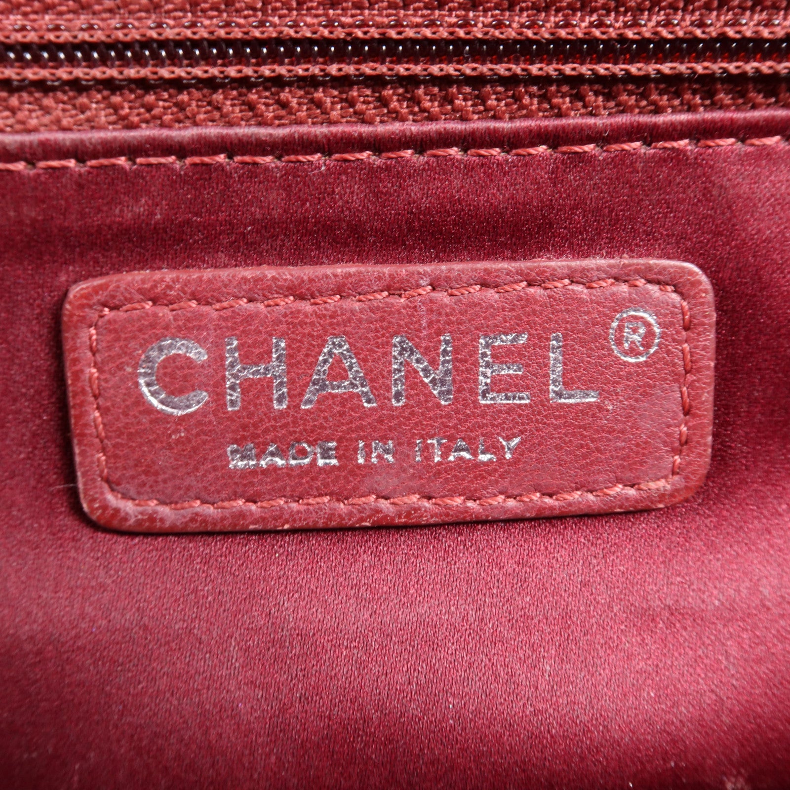 CHANEL 牛皮皮革Chain Shoulder銀扣鏈帶肩背袋
