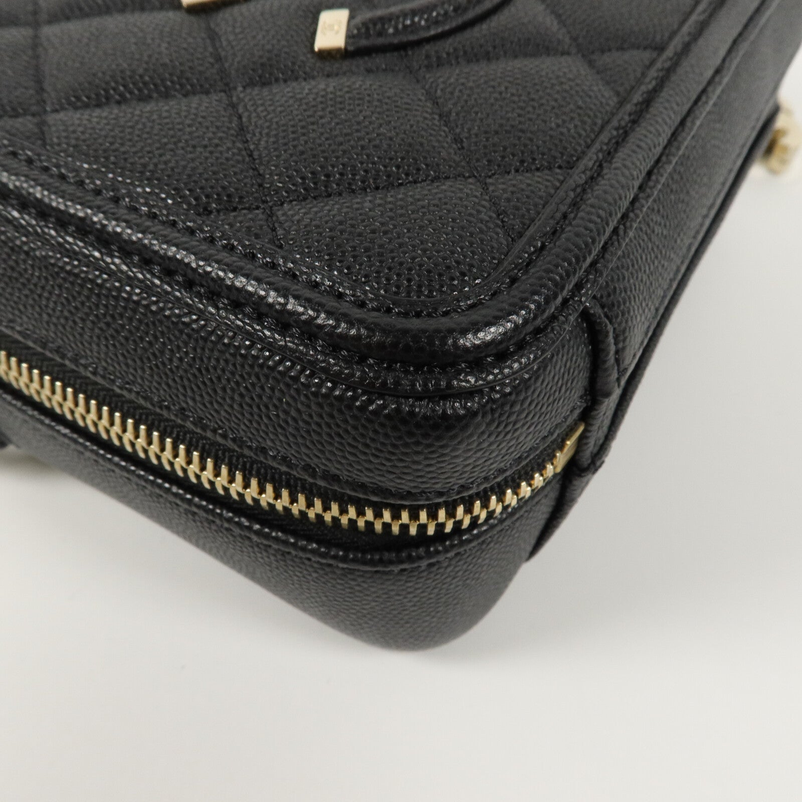 CHANEL 牛皮皮革Vanity Case鏈帶手挽肩背兩用袋