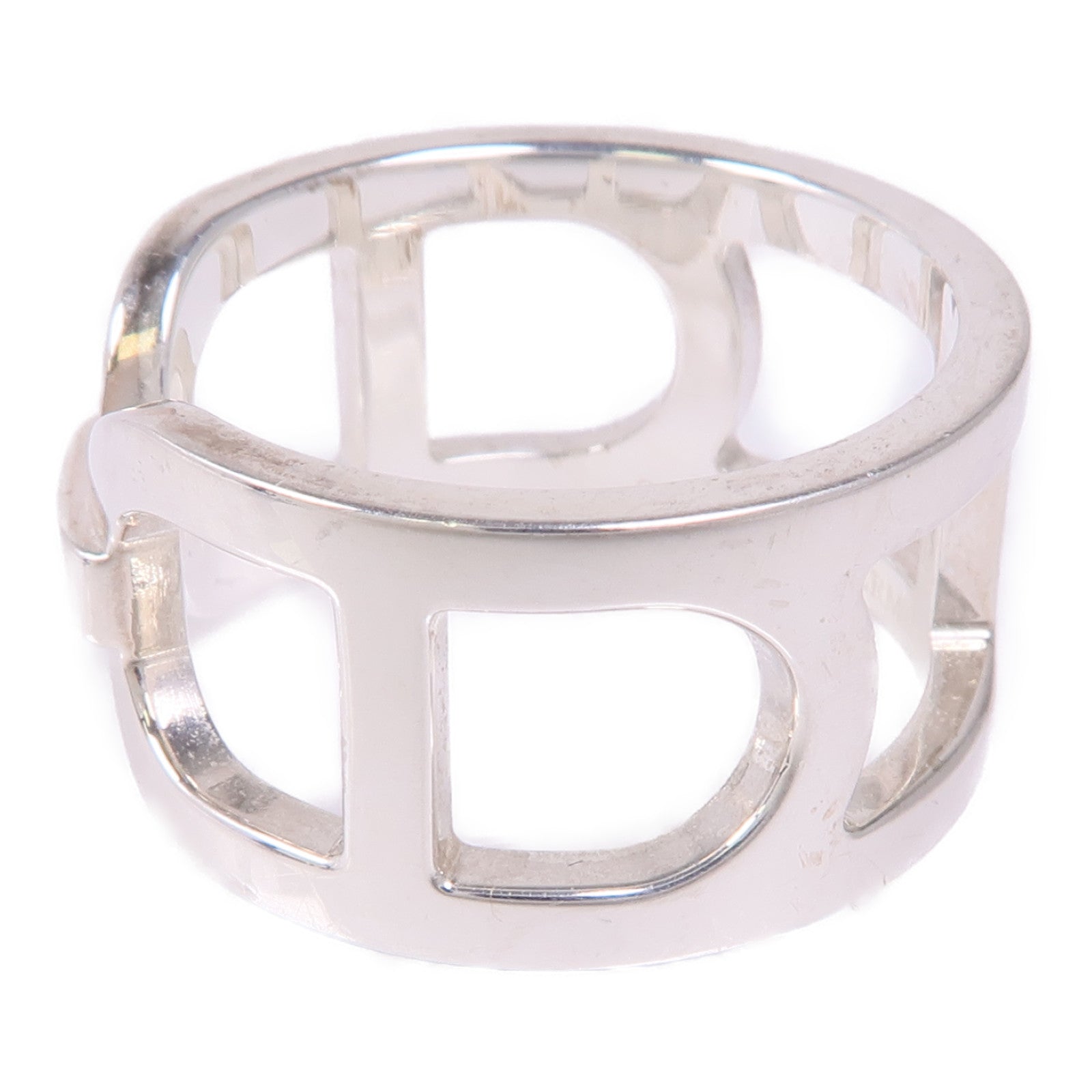 HERMES Ever Chaine D'ancre Ring Hermes#56/US#7.5 Sterling Silver