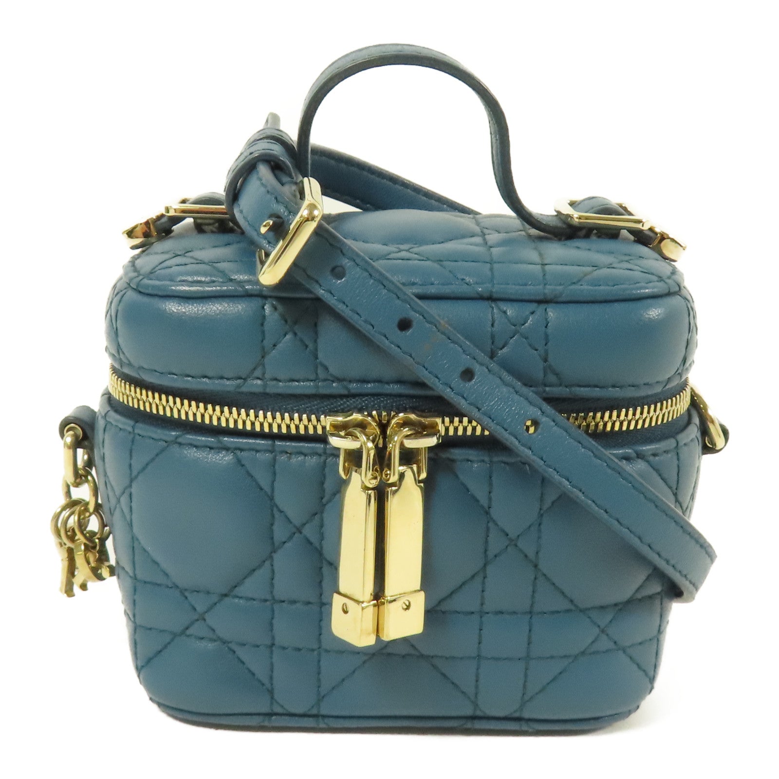 Dior 羊皮皮革Micro Vanity Case金扣手挽肩背兩用袋