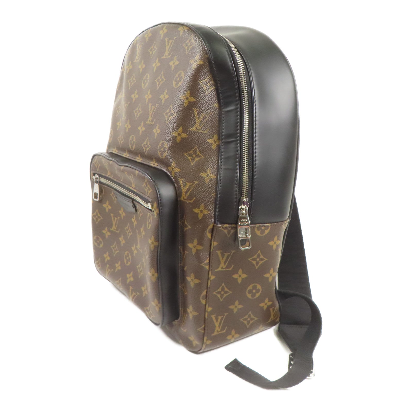 LOUIS VUITTON Monogram Macassar Josh Backpack銀扣背包