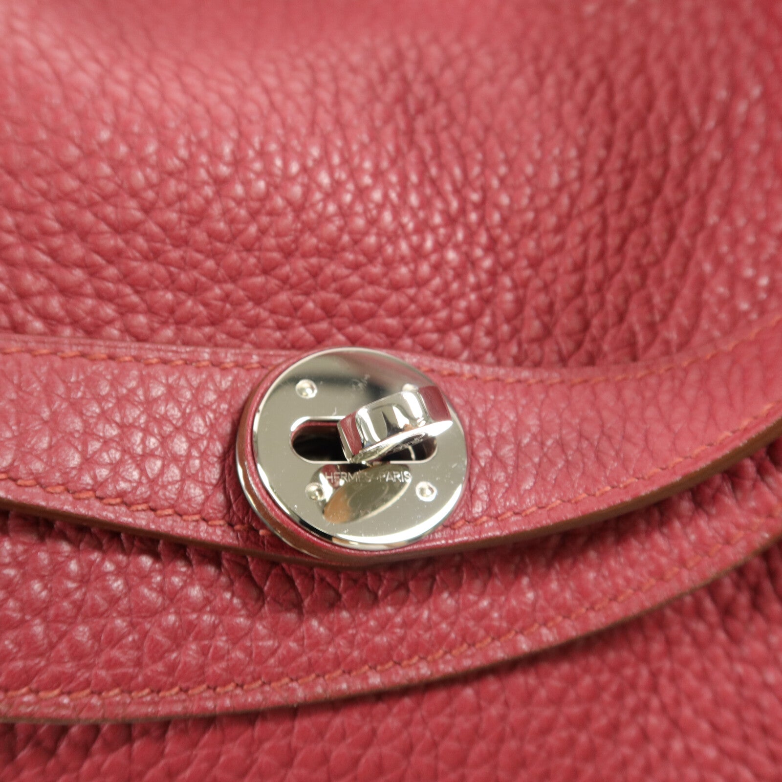 HERMES Clemence皮革Lindy 30肩背袋Ruby